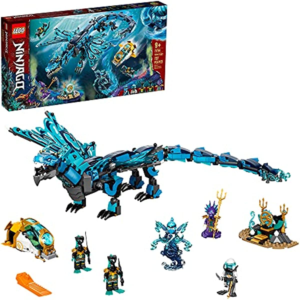 LEGO Ninjago Water Dragon 71754 Building Toy Set for Kids, Boys, and Girls Ages 9+ (737 Pieces)