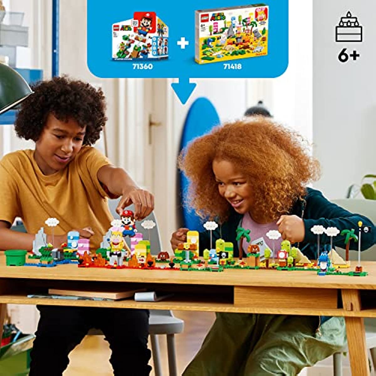LEGO Super Mario Creativity Toolbox Maker Set 71418, Create Your Own Levels with Figures, Grass, Desert and Lava Builds, Starter Course Expansion, Toy Gift Idea for Kids 6 Plus