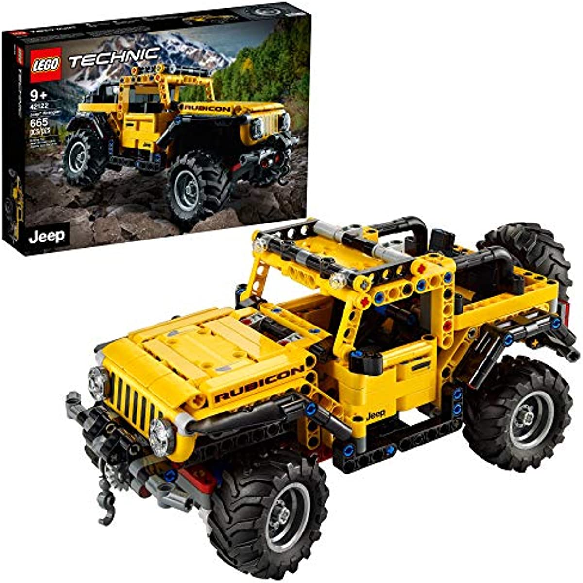 LEGO Technic Jeep Wrangler 42122 Building Toy Set for Kids, Boys, and Girls Ages 9+ (665 Pieces)