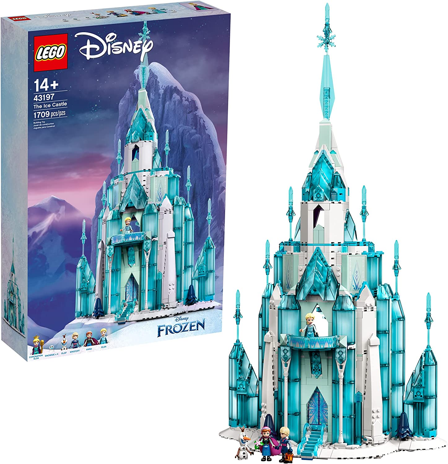 LEGO Disney Princess: Frozen The Ice Castle 43197 Building Toy Set for Kids, Girls, and Boys Ages 14+ (1709 Pieces)