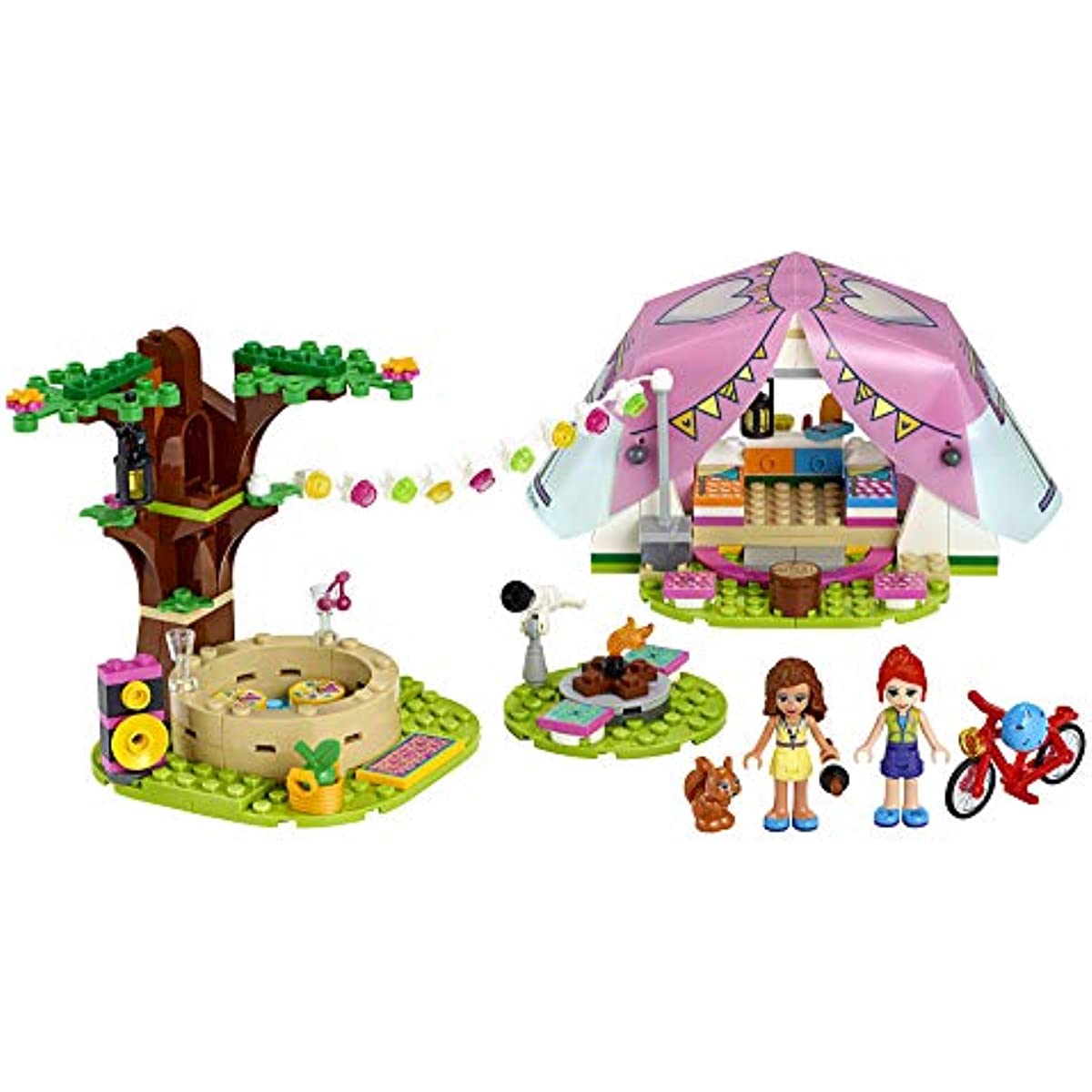 LEGO Friends Nature Glamping 41392 Building Kit; Includes Friends Mia, a Mini-Doll Tent and a Toy Bicycle (241 Pieces)