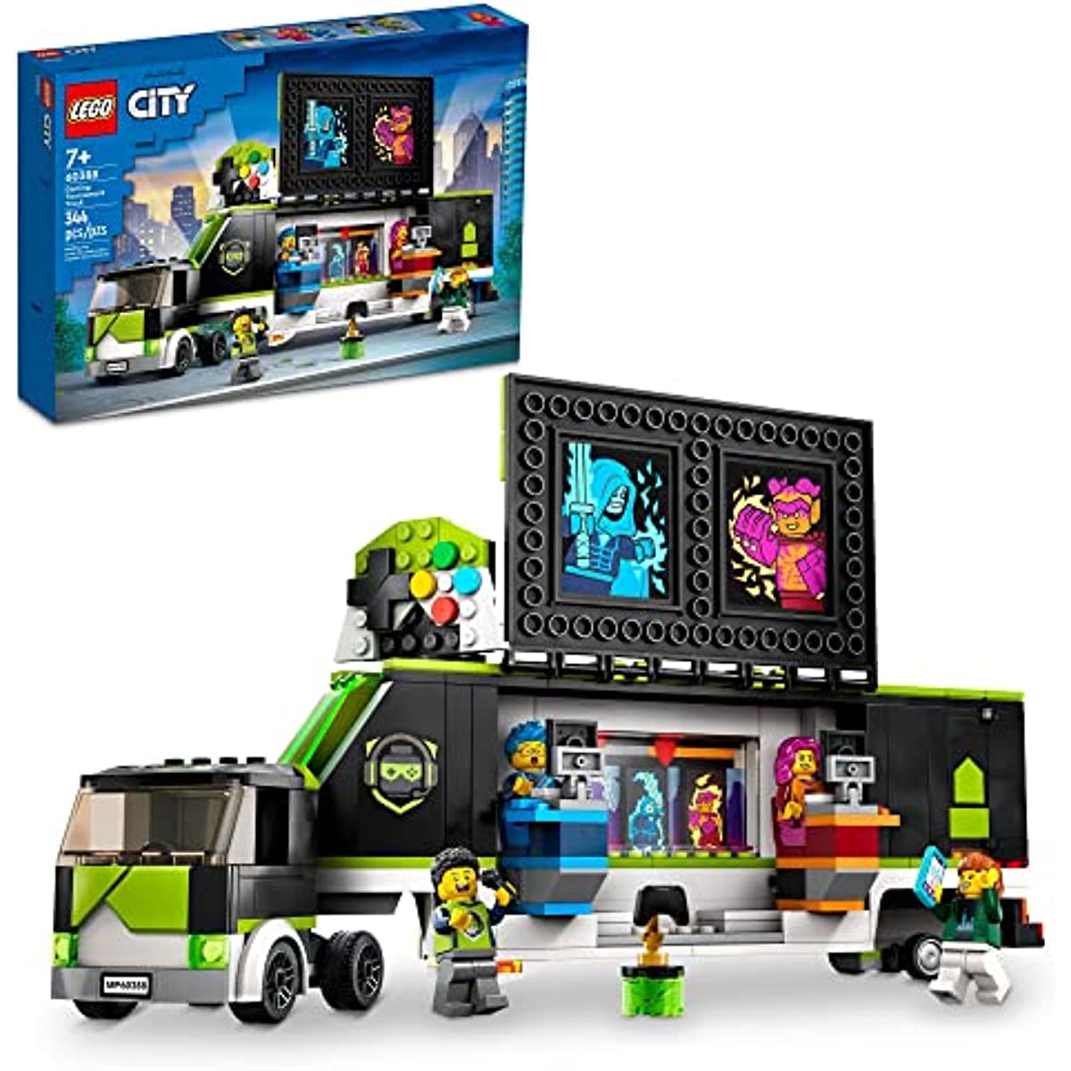 LEGO City Gaming Tournament Truck 60388, Esports Vehicle Toy Set for Video Game Fans, Gamer Gifts for Kids, Boys, Girls Ages 7 Plus Years Old with Minifigures