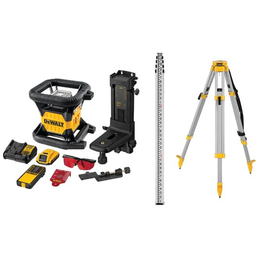 DEWALT 20V MAX* Red Tough Rotary Laser Kit
