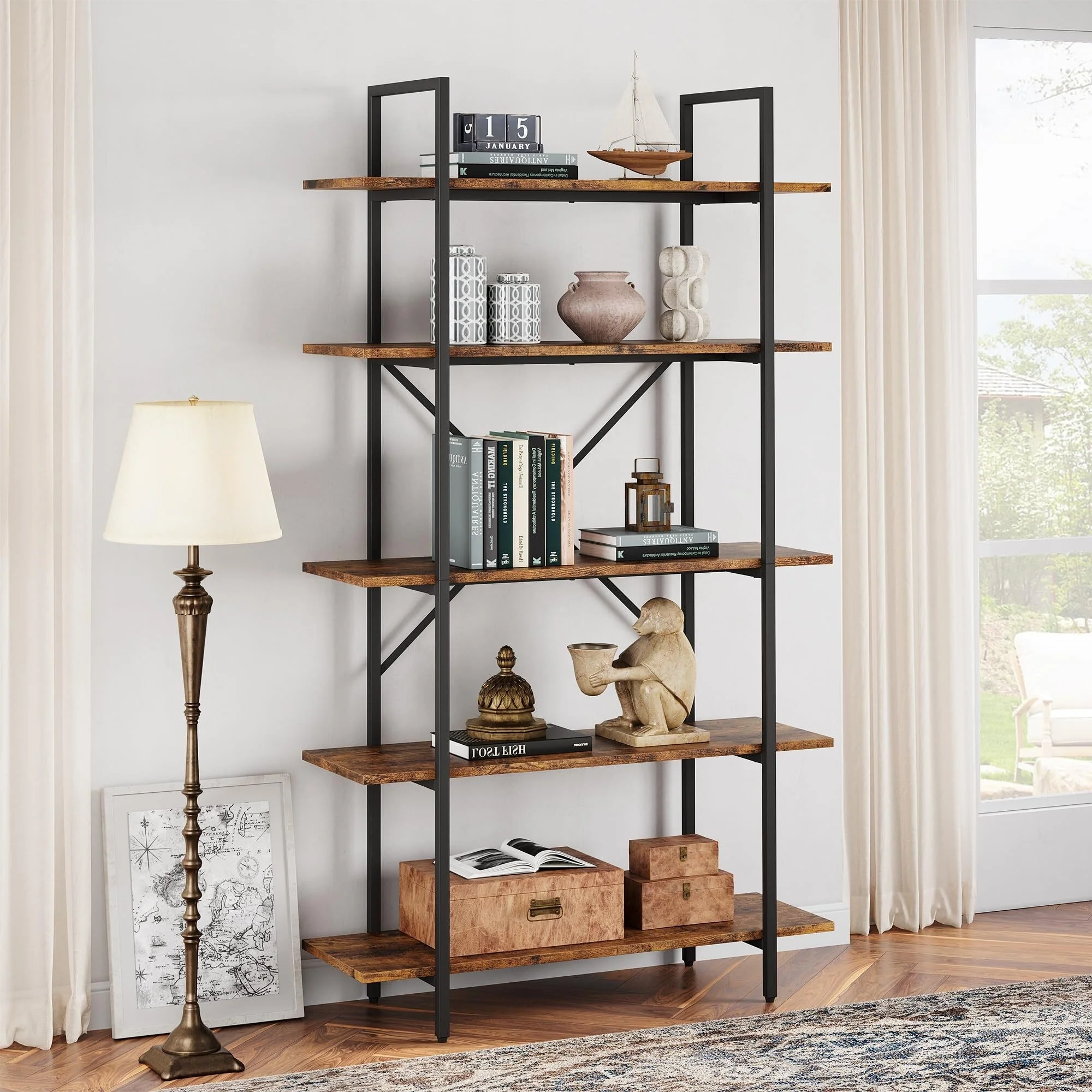 5 Tier Shelf Bookcase