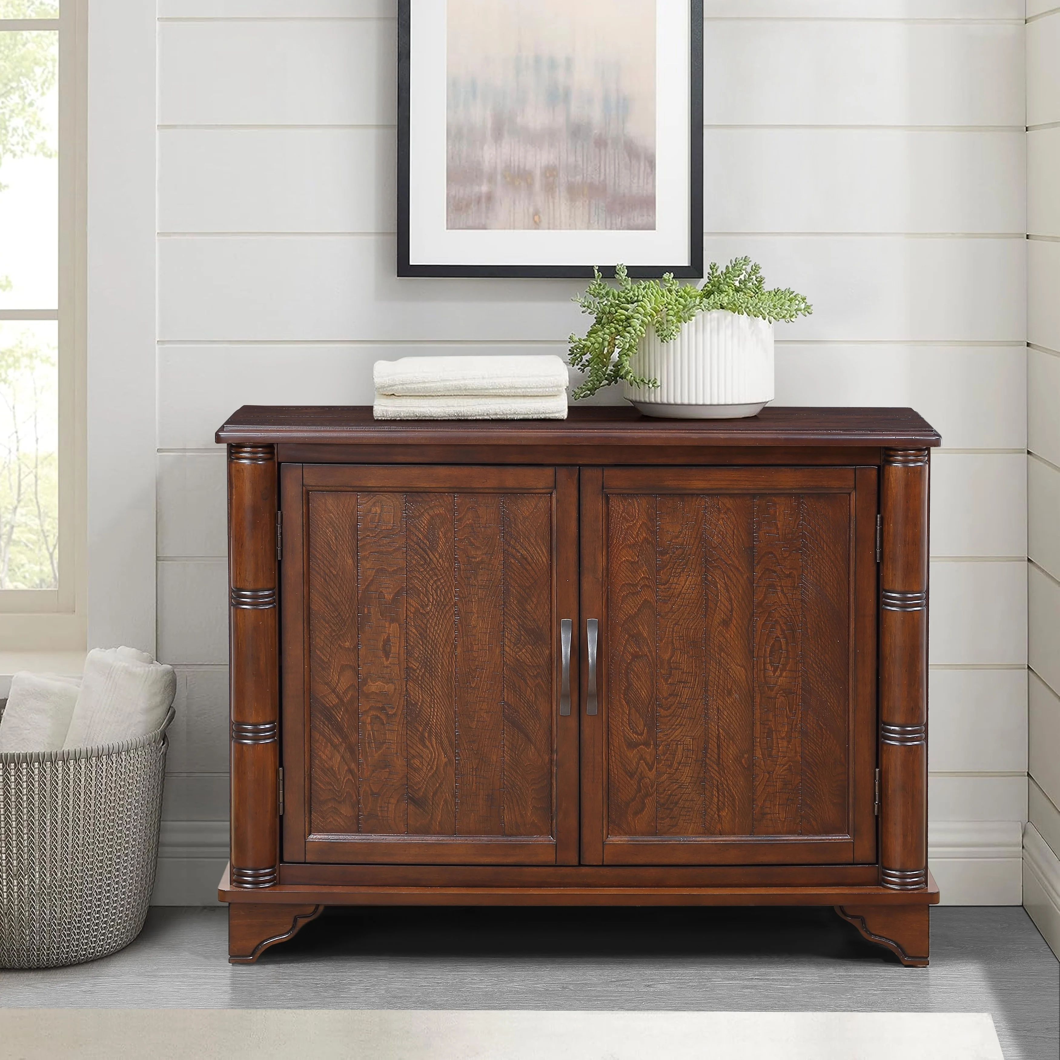 Console Table with Storage Shelf