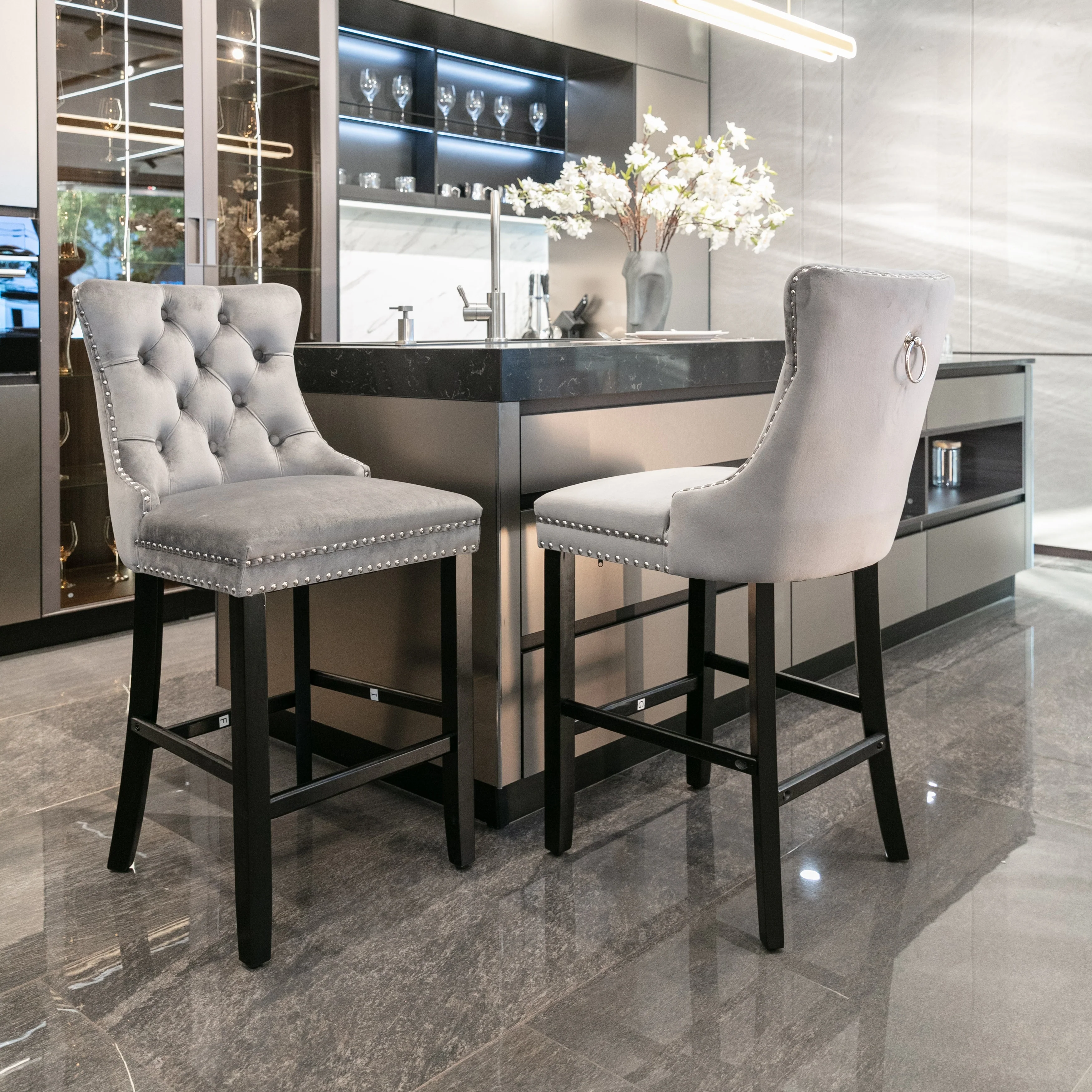 Leisure Style Bar Chairs,Set of 2