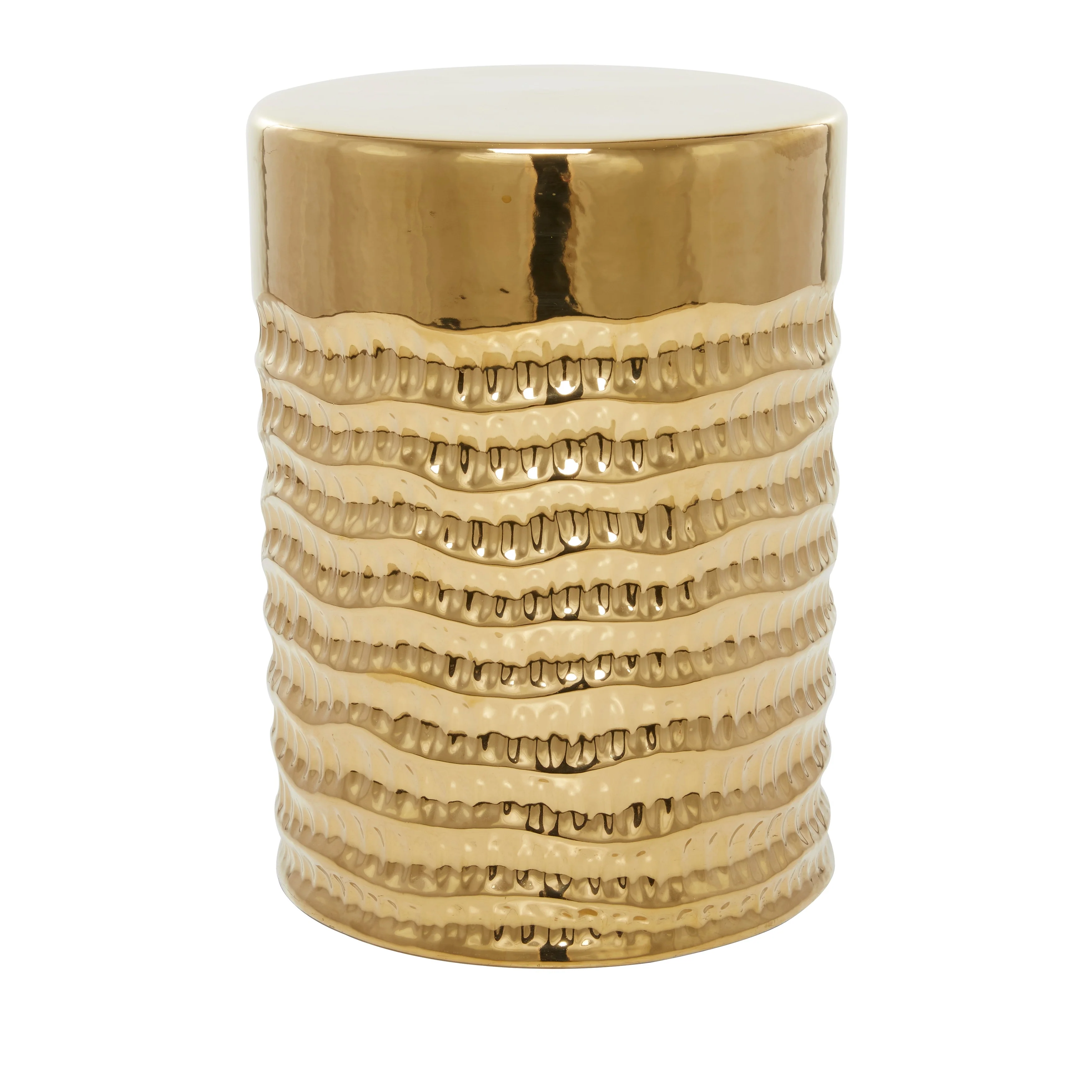 Gold Ceramic Glam Accent Table