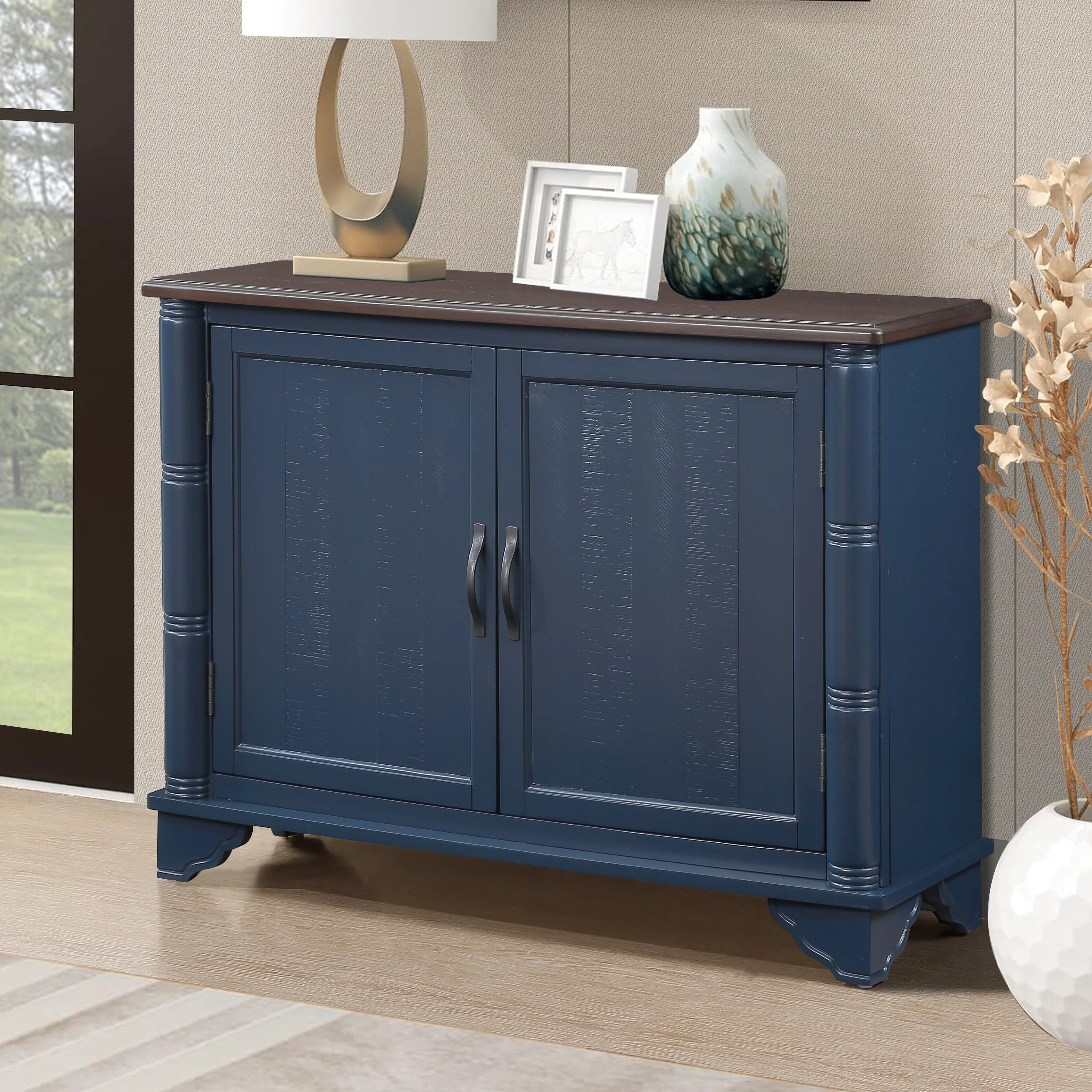 Console Table with Storage Shelf