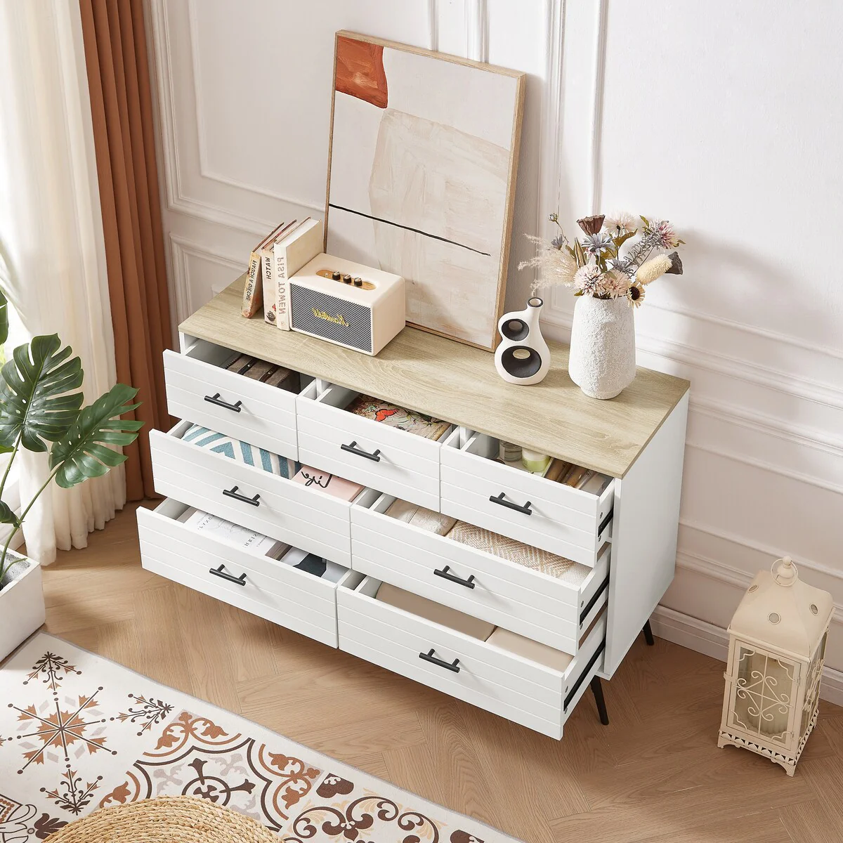 7 Drawer Dresser with Deep Drawers