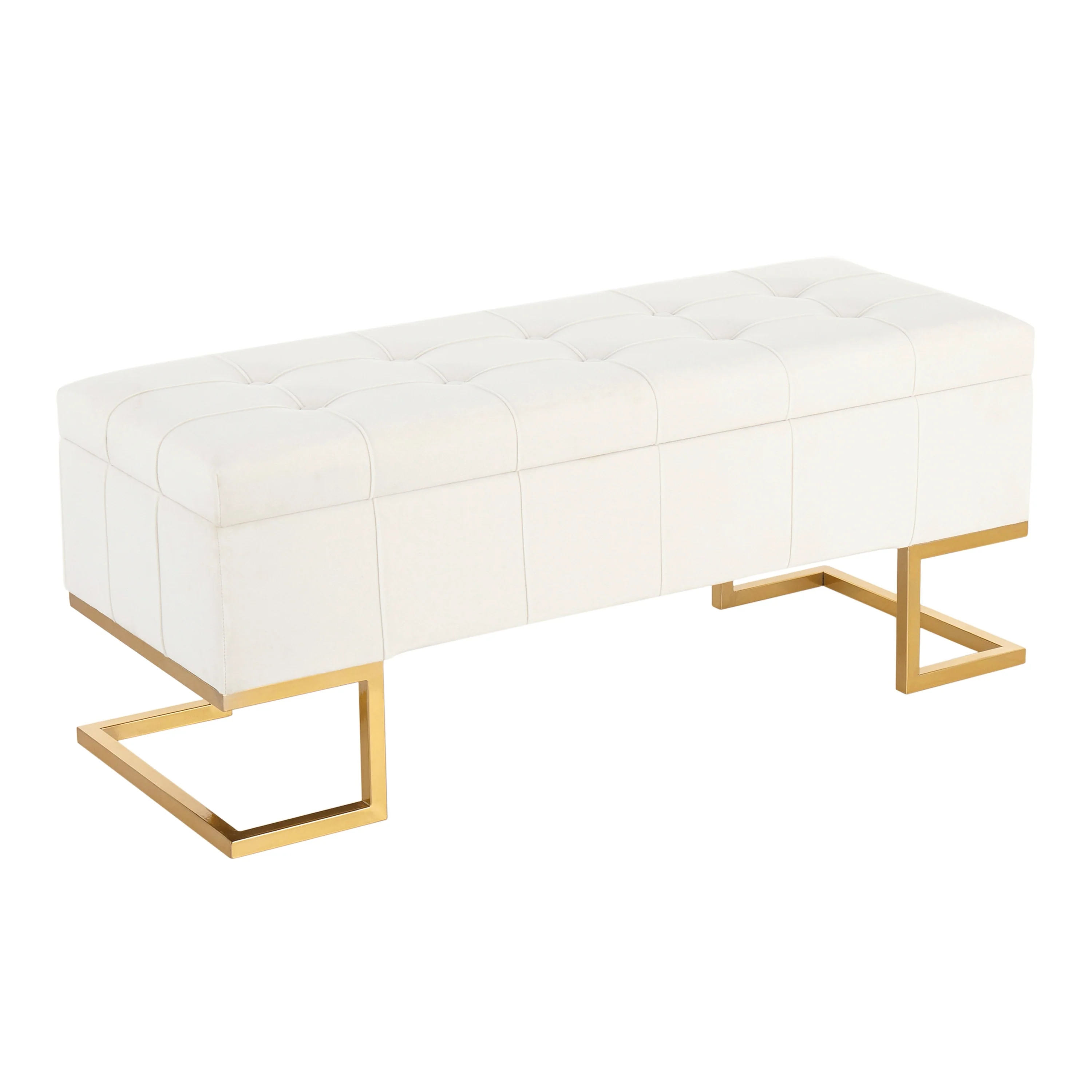 Crossgar Velvet Storage Bench