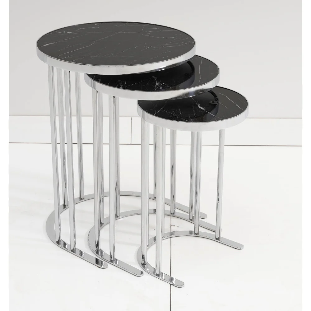 Nesting Table Marble Top Metal Legs