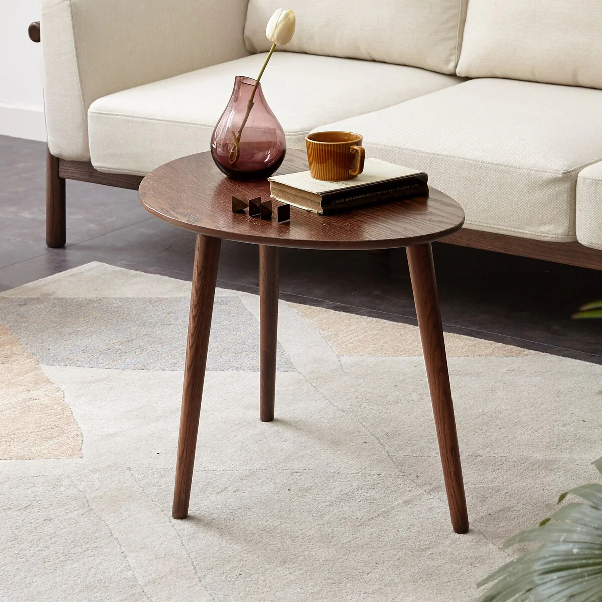 Natural solid wood coffee table