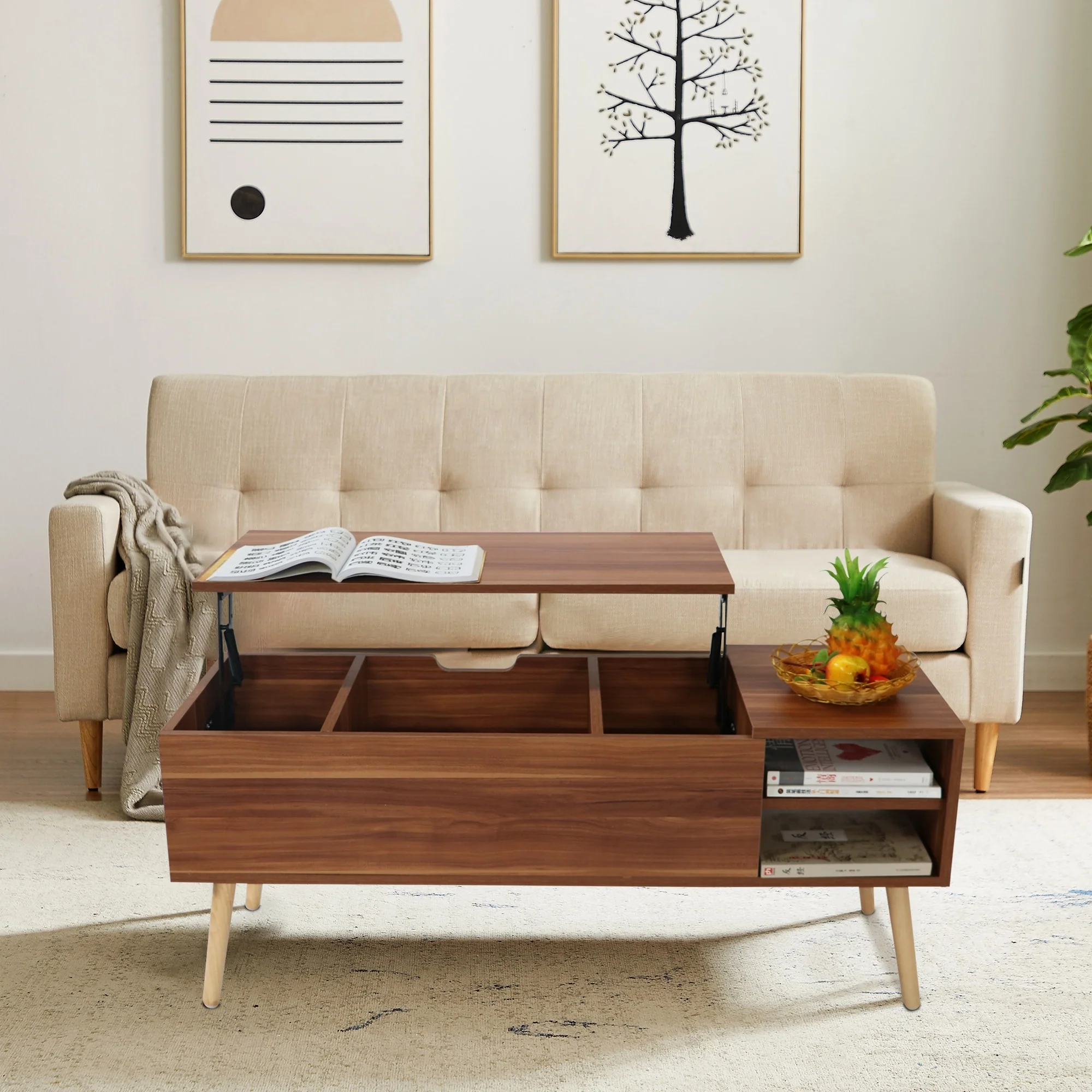 Lift Top Coffee Table with Storage