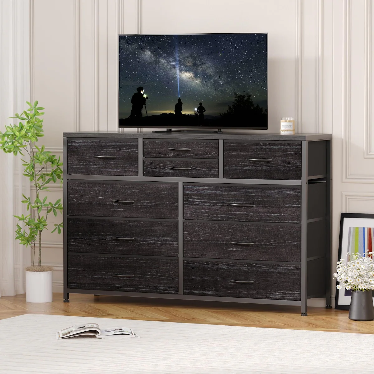 Wide 10 Drawer Dresser for Bedroom