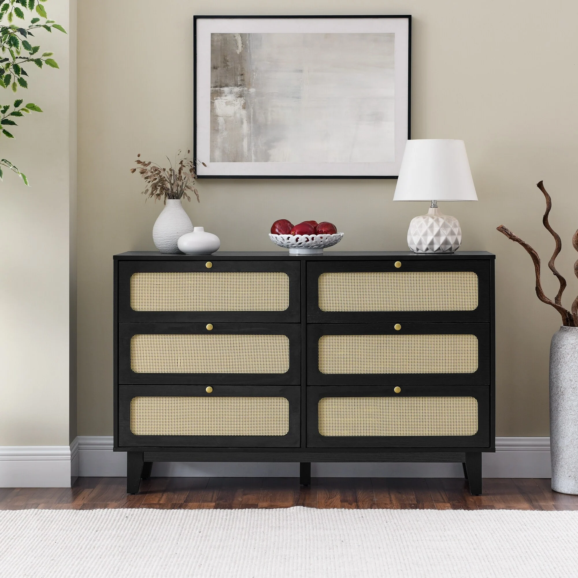 Wood Antique Dresser with Drawers