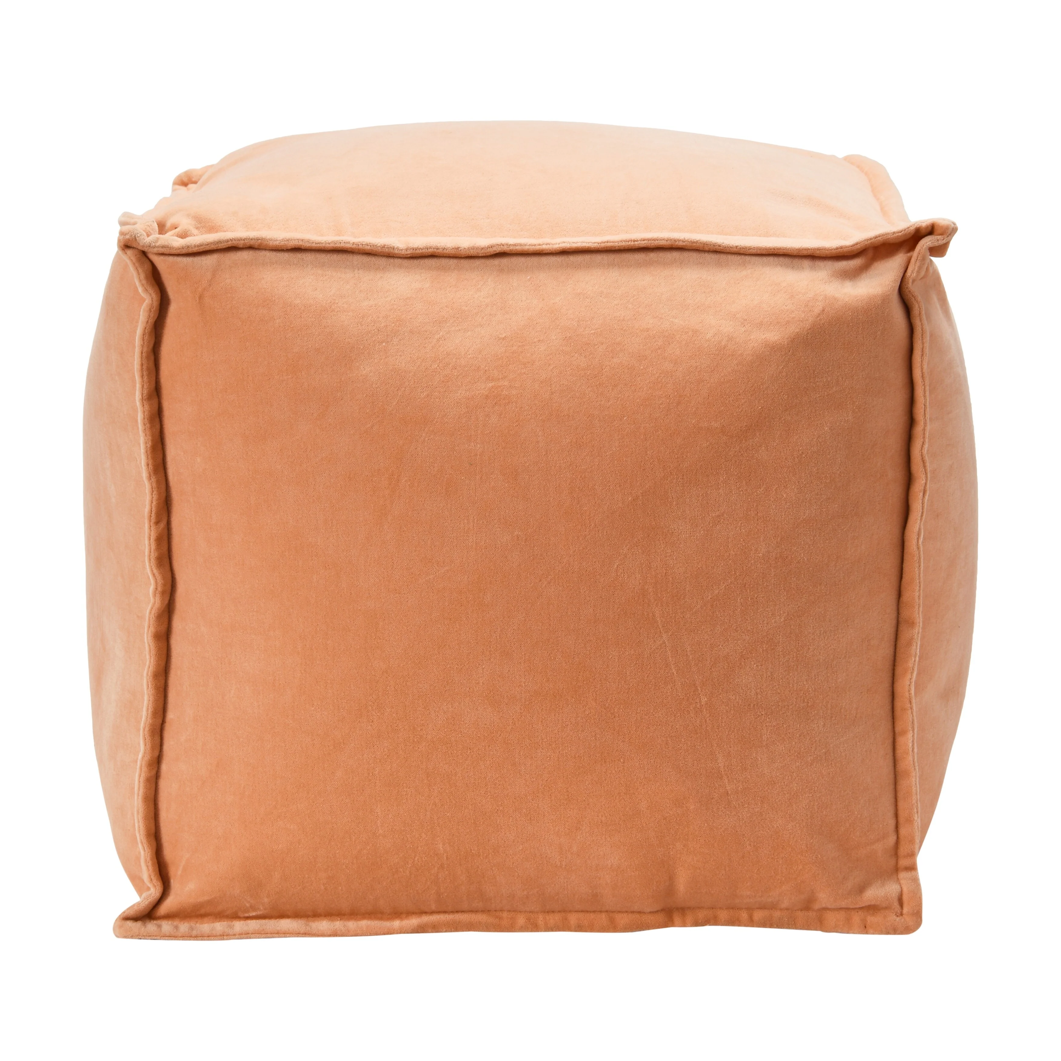 Square Velvet Pouf