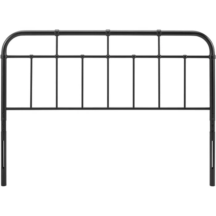 Modern Metal Headboard, Full, Black
