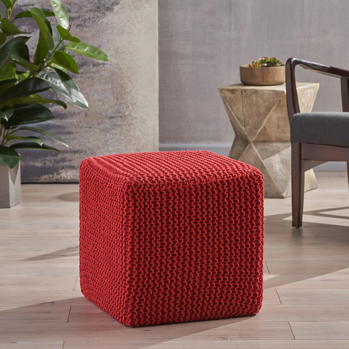 Knitted Foot Stool