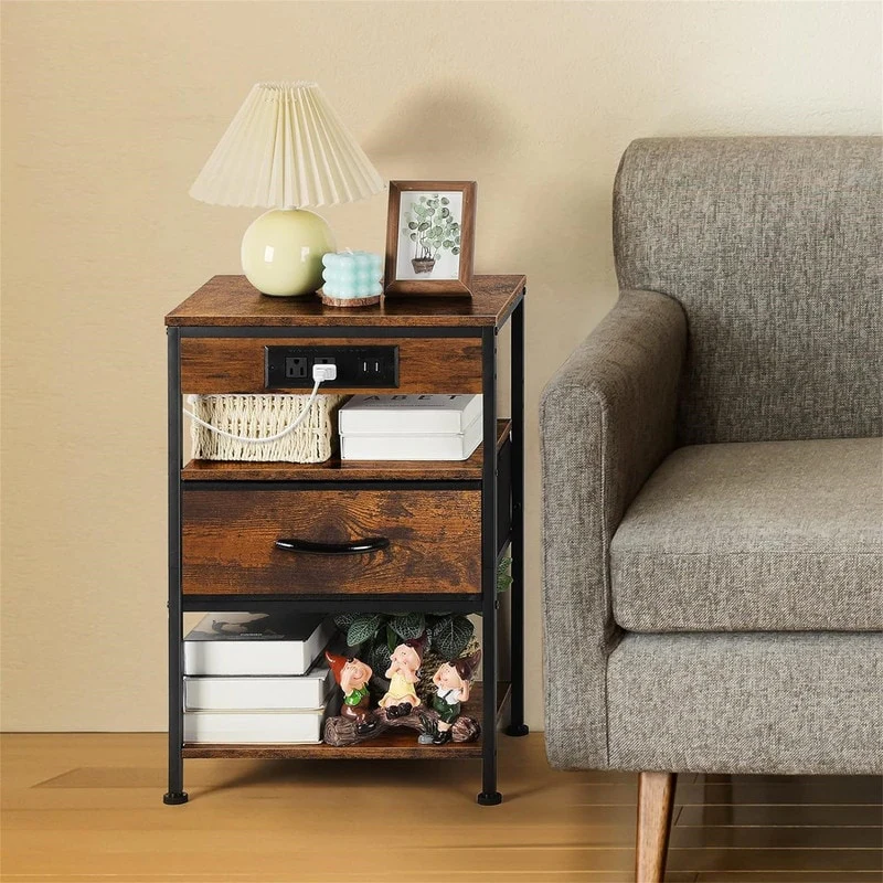 Nightstand with Charging Station