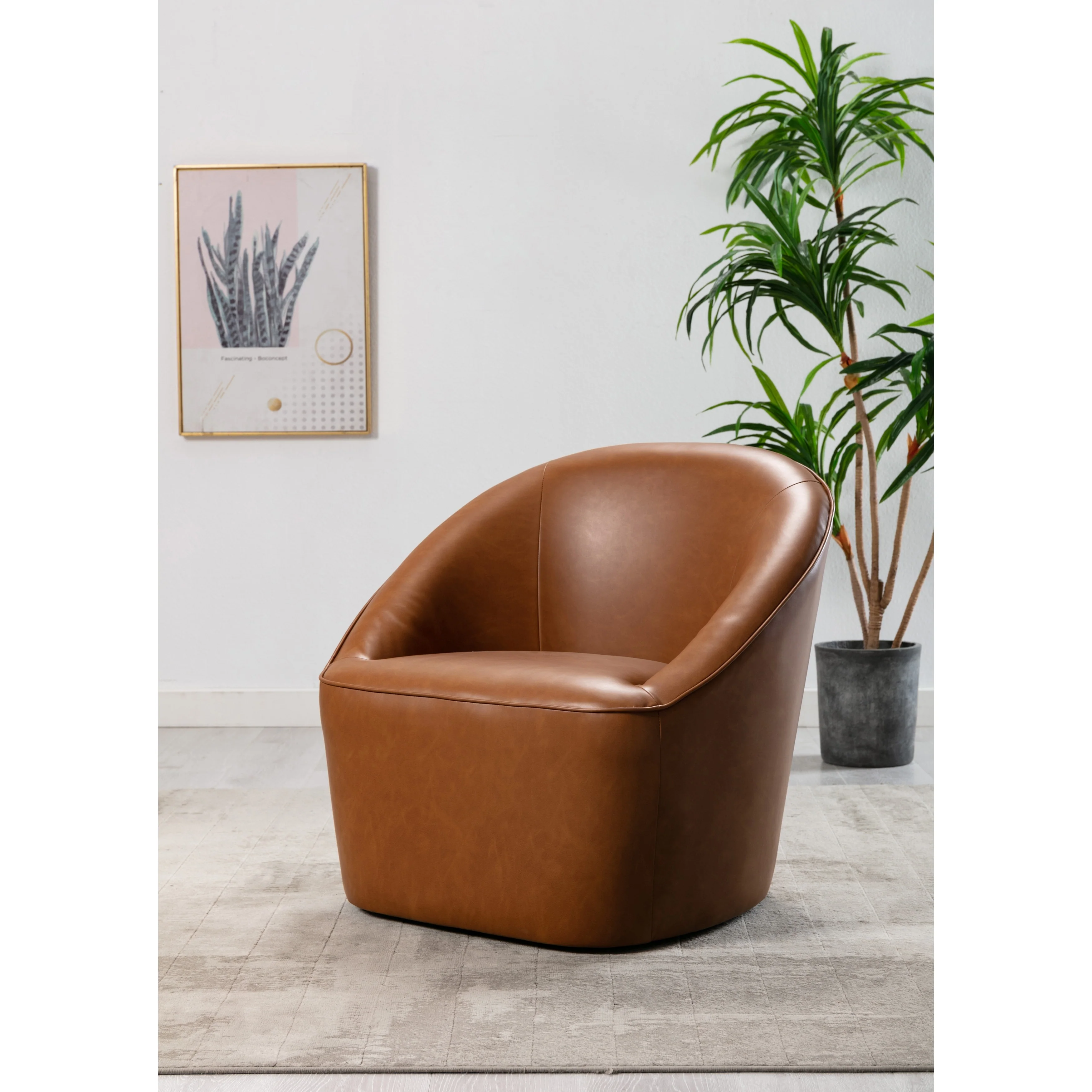 WOVENBYRD Barrel Swivel Chair