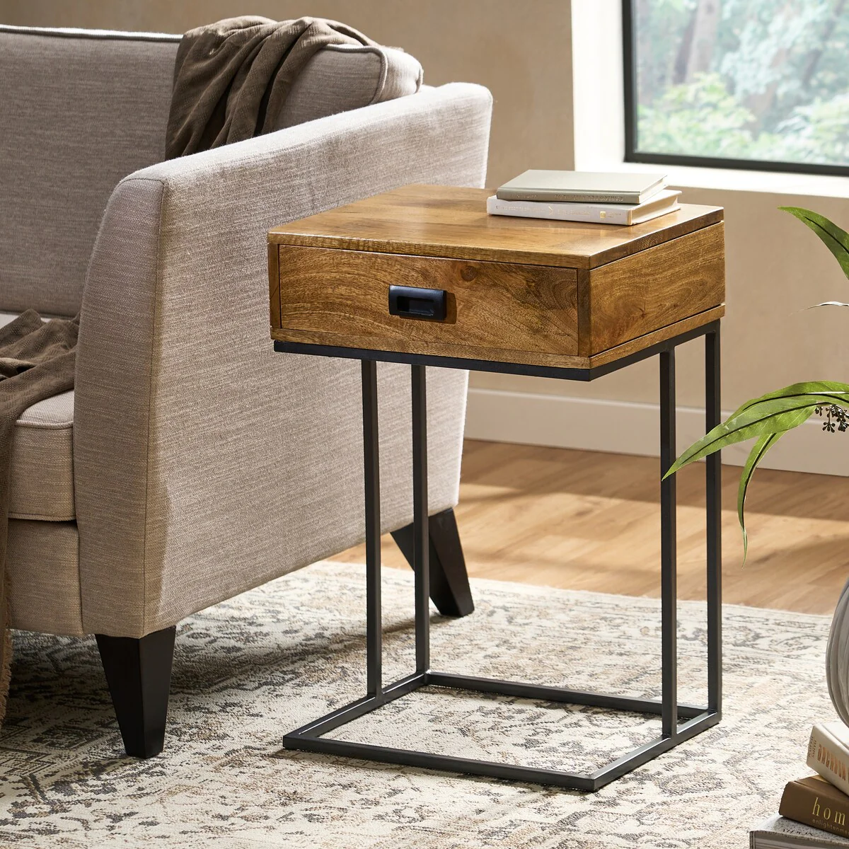Nightstand ,C-shaped table