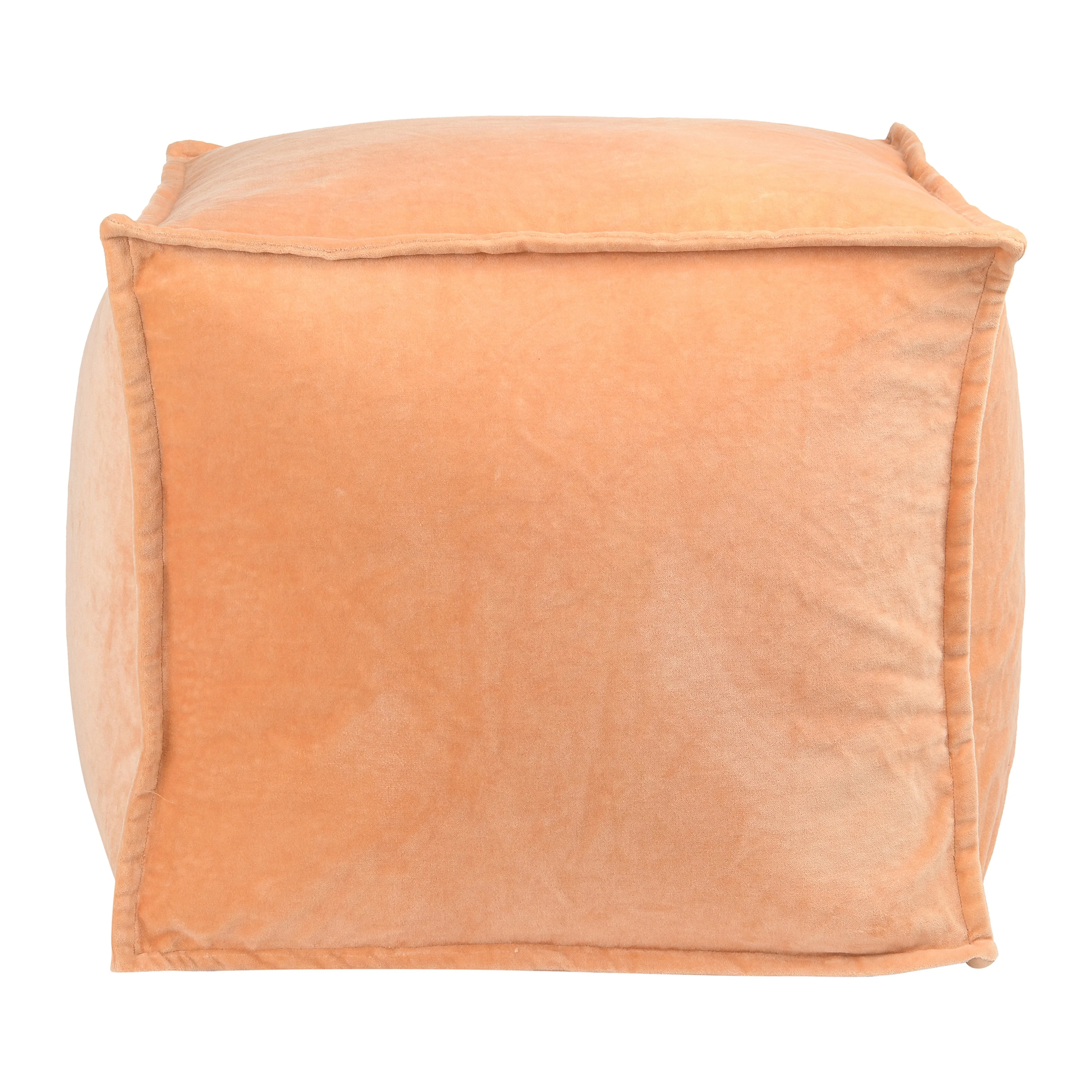 Square Velvet Pouf