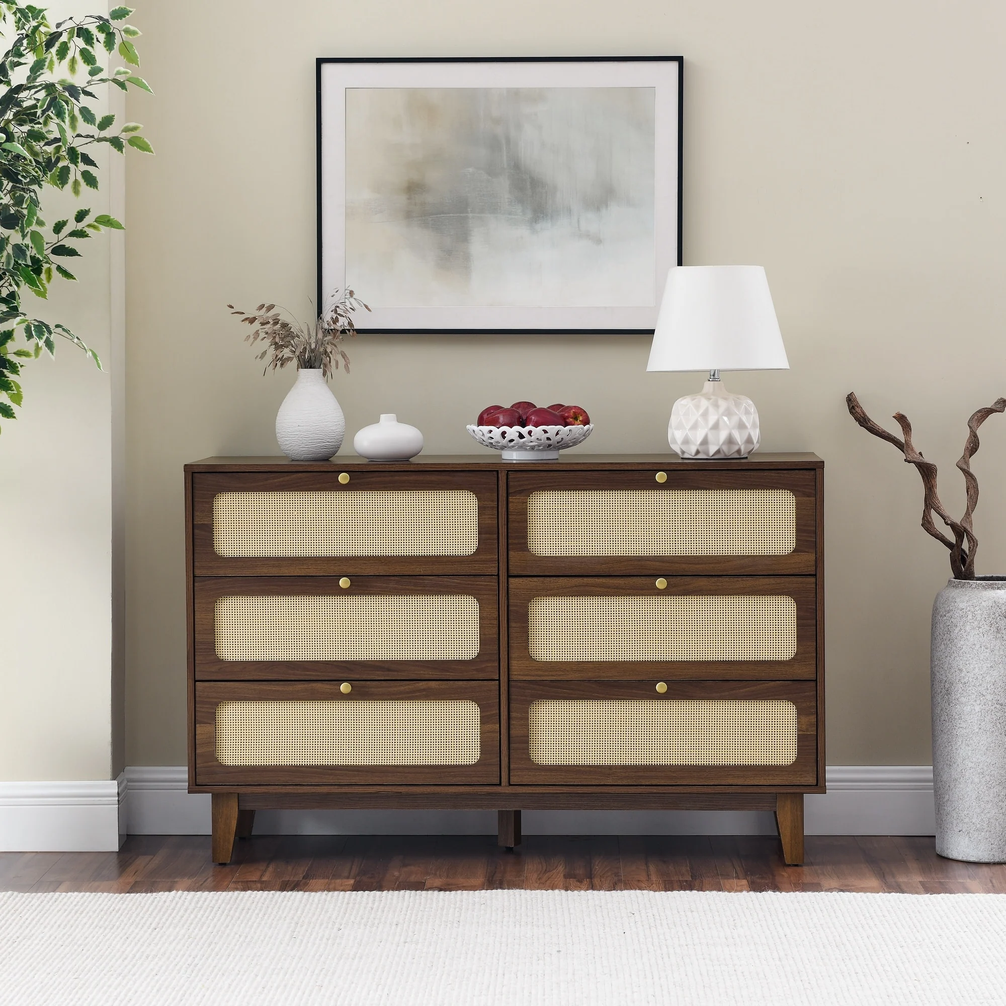 Wood Antique Dresser with Drawers