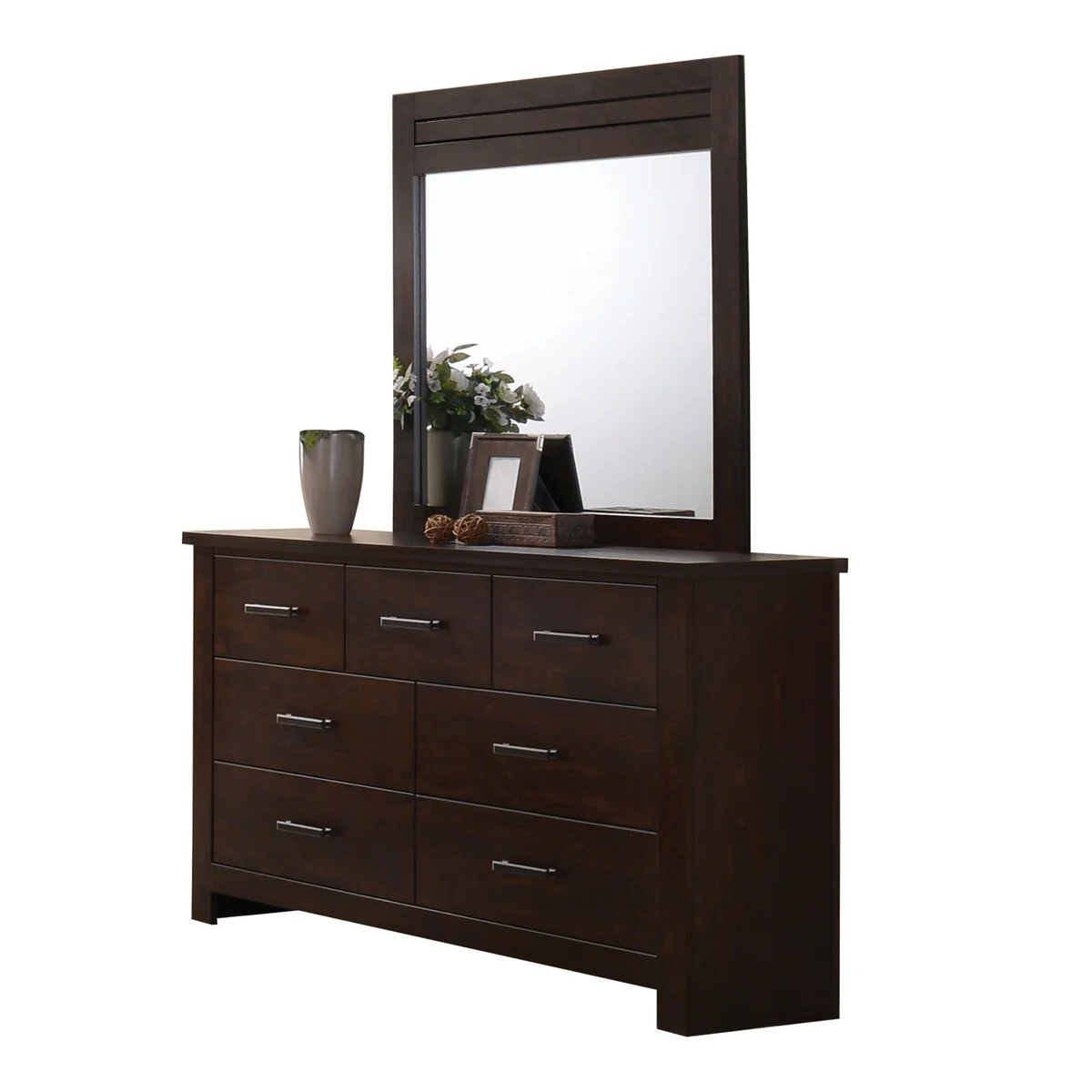 Broderick Mahogany 7-Drawer Dresser