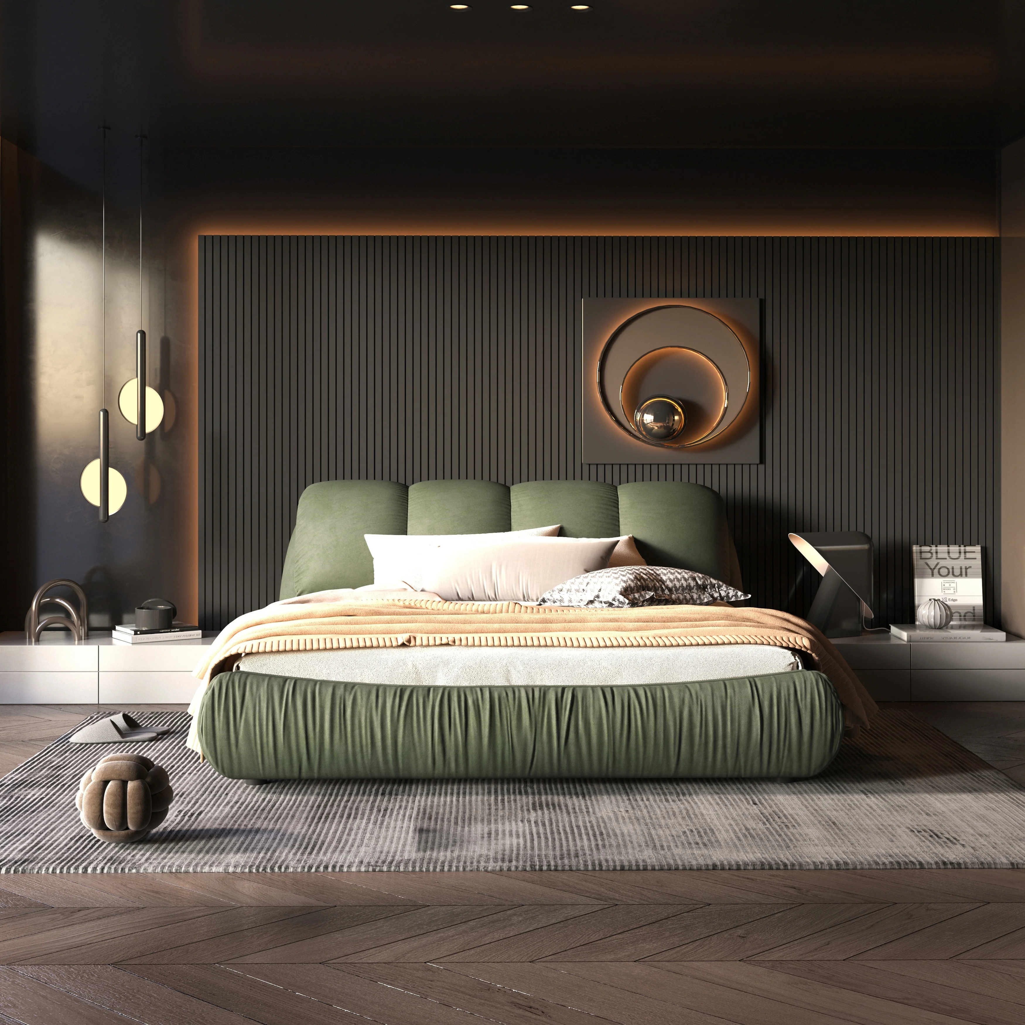 King Size Luxury Upholstered Platform Bed