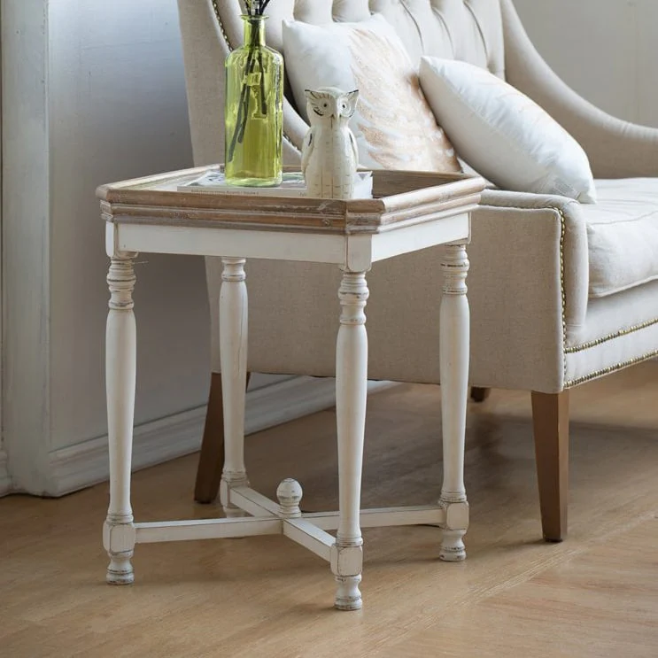 Square Wooden Side Table