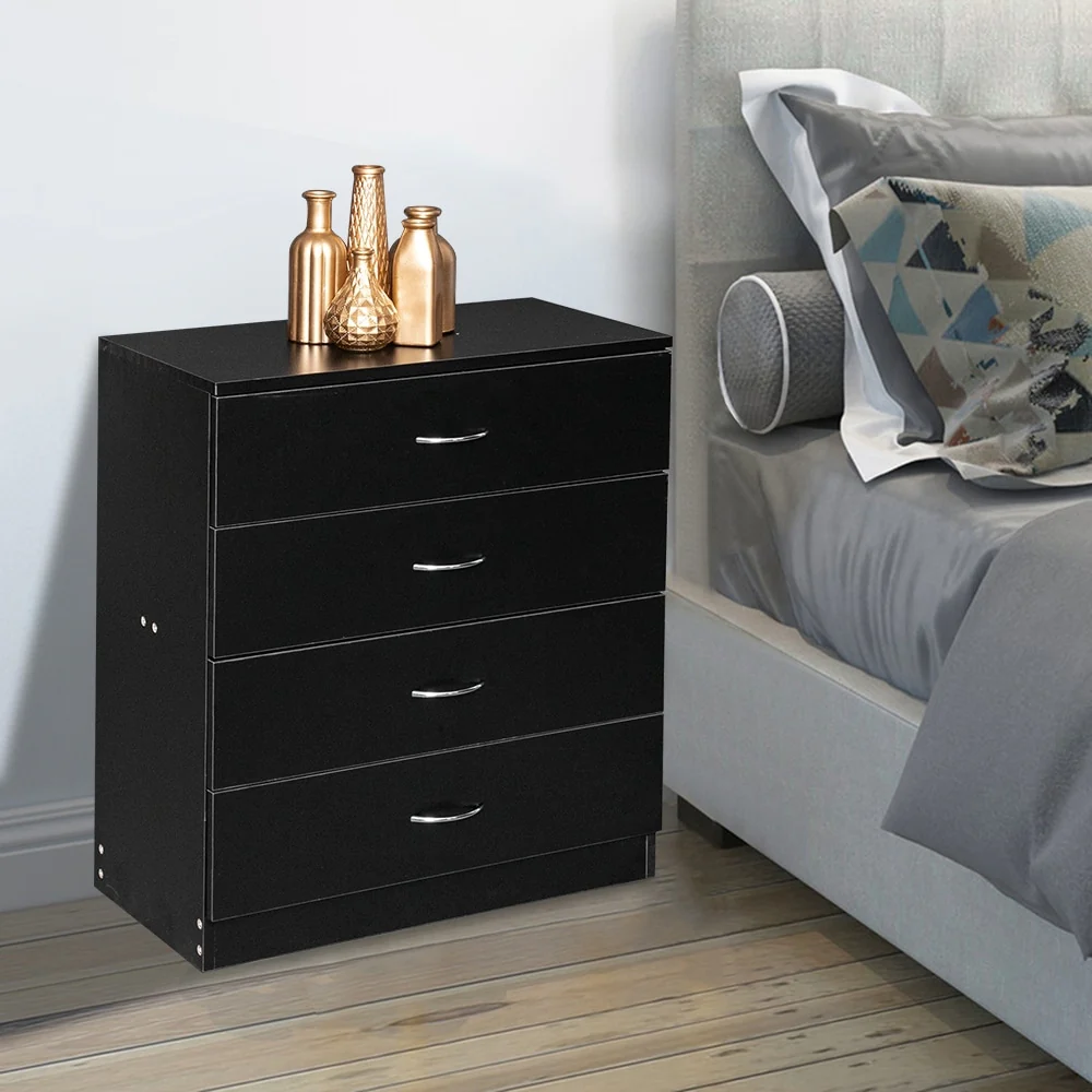 Wood 4-Drawer Chest of Drawers