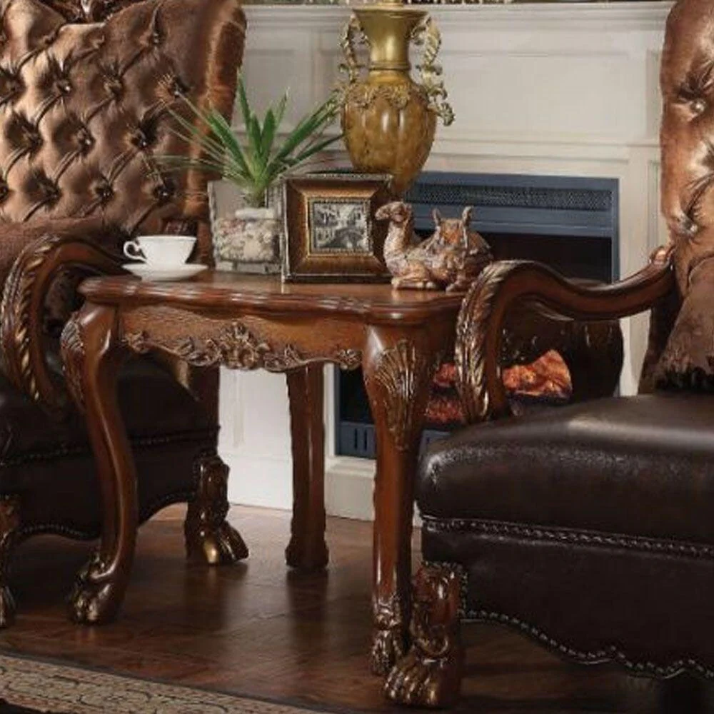 ACME Dresden End Table, Cherry Oak