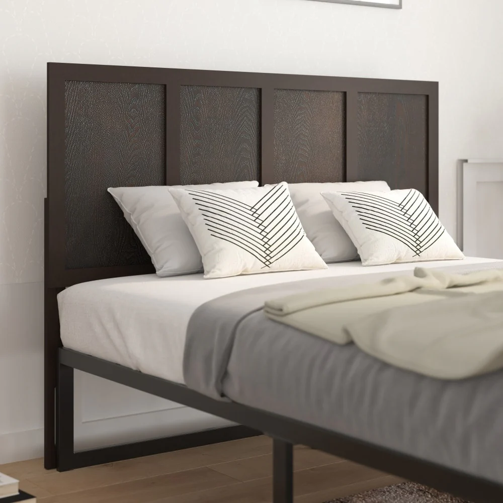 Solid Wood Paneled Headboard Only