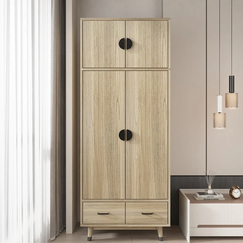 Wooden Armoire with 4 Drawers