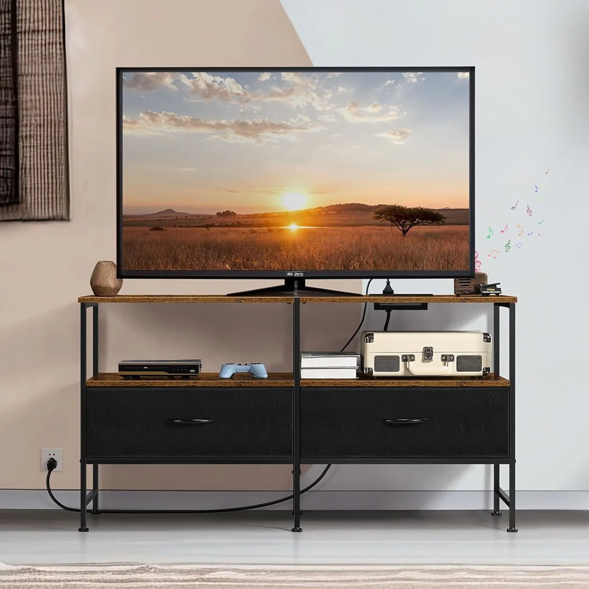 TV Stand with Charge Station