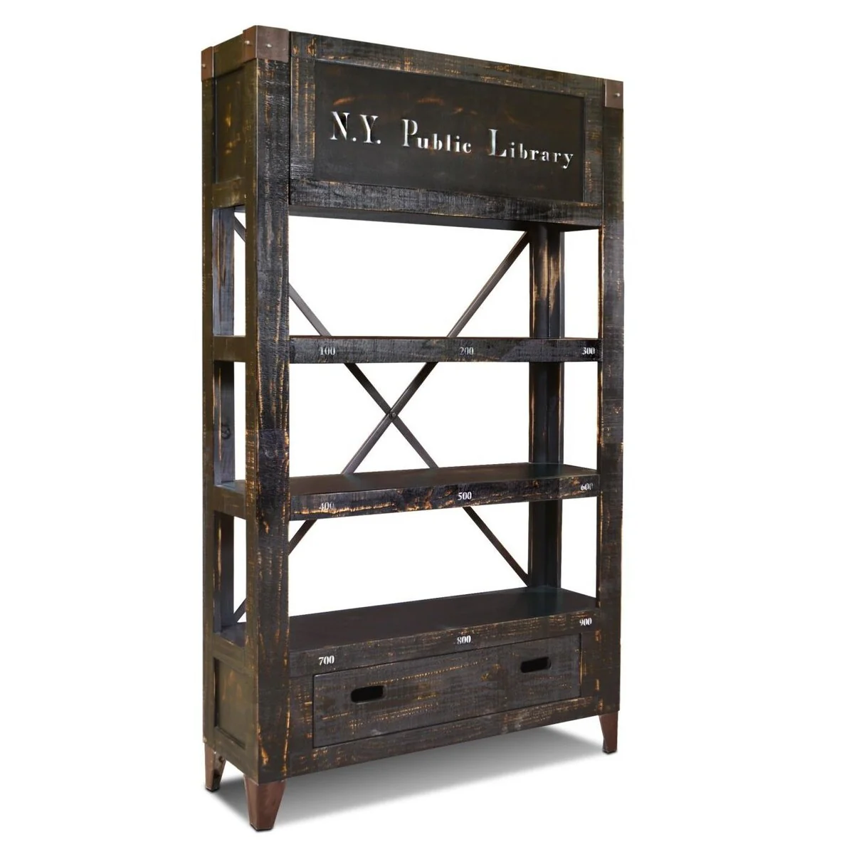 City Bookcase with Hidden Compartment