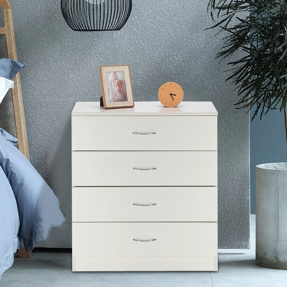 Wood 4-Drawer Chest of Drawers