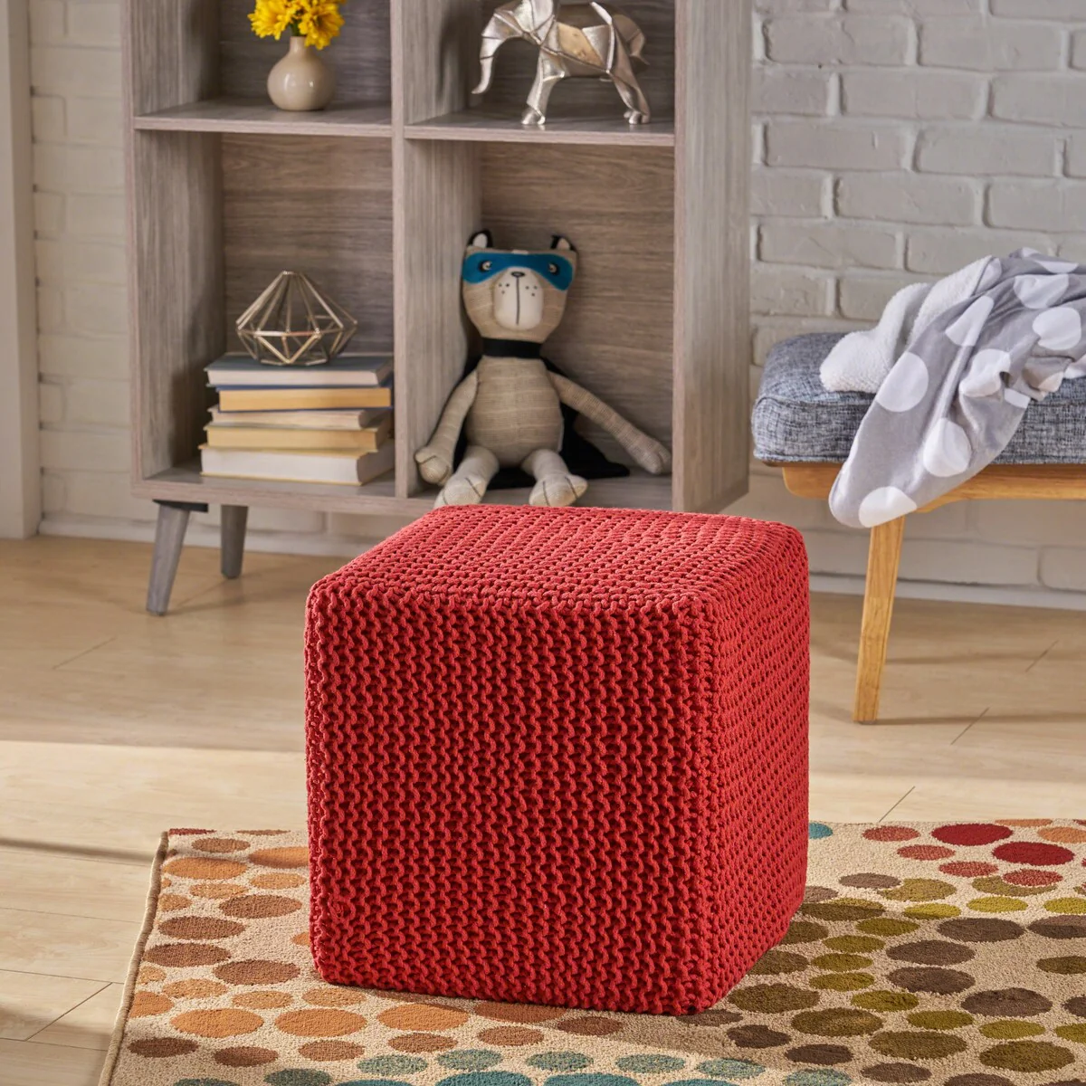 Knitted Foot Stool