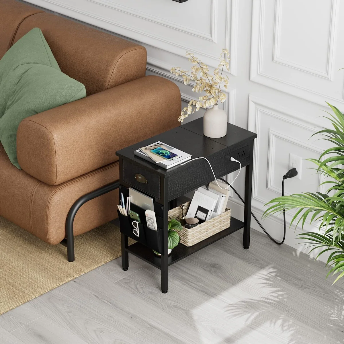 End Table with Charging Station