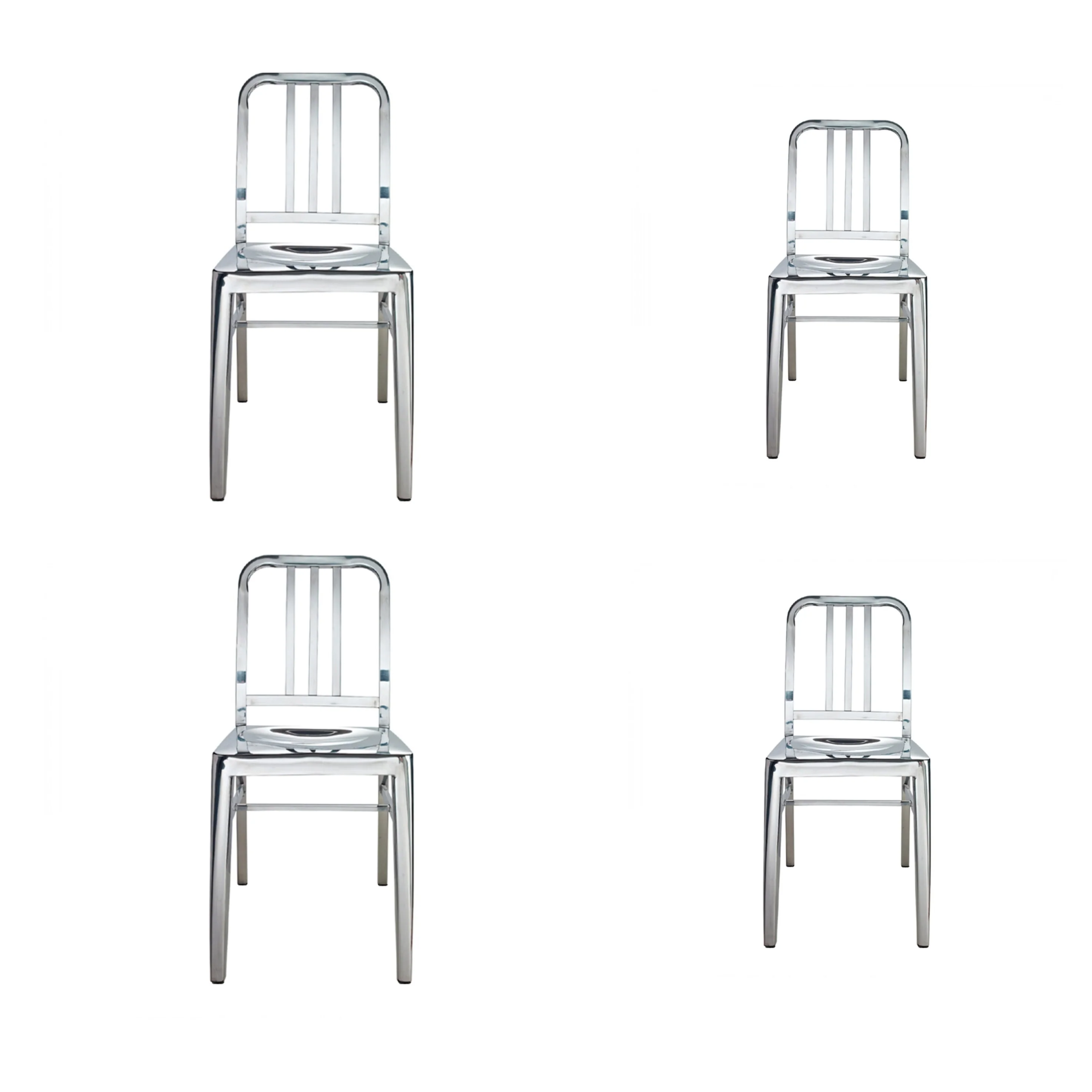 Navy Stainless Steel Chair (Set of 4)