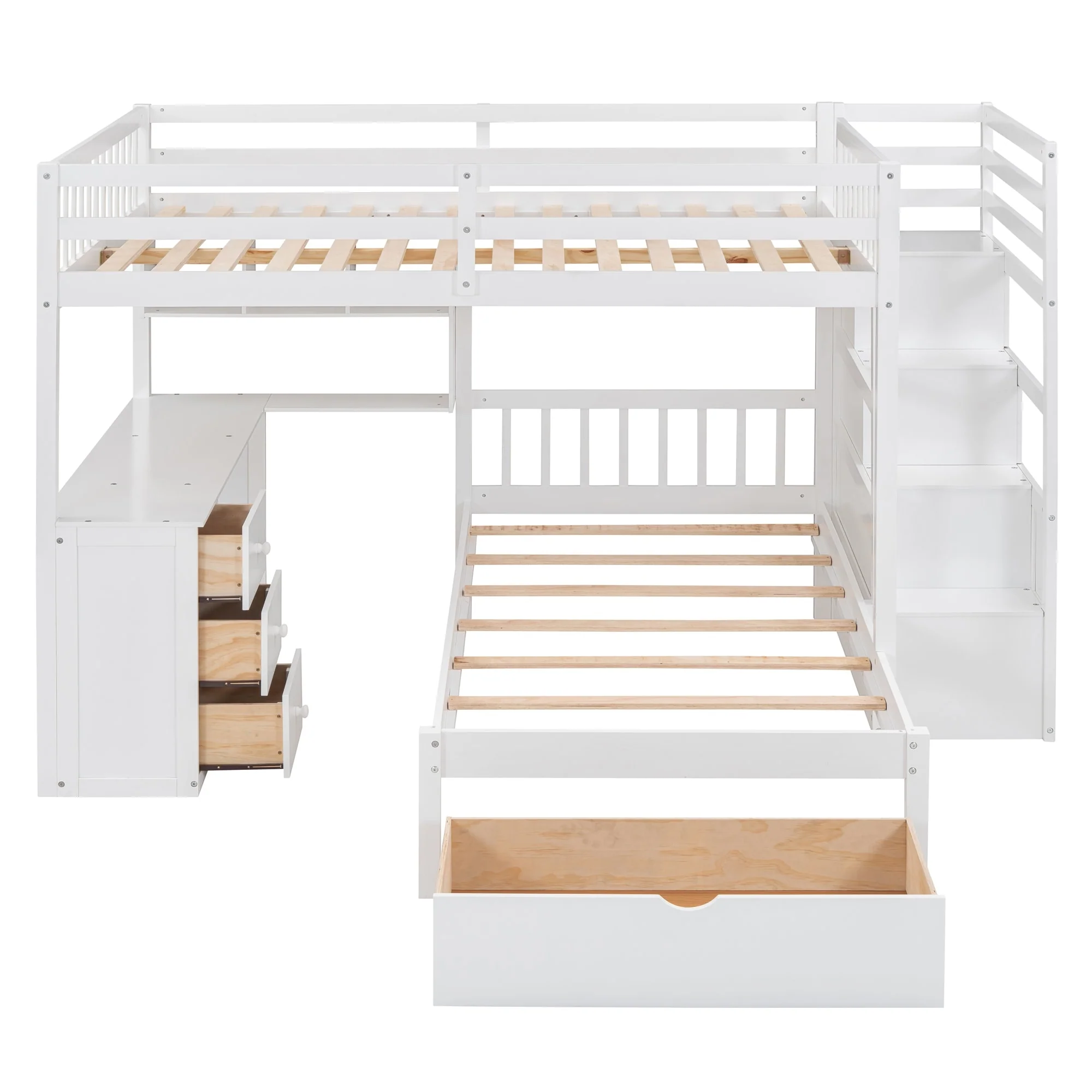 Over Bunk Bed with Desk