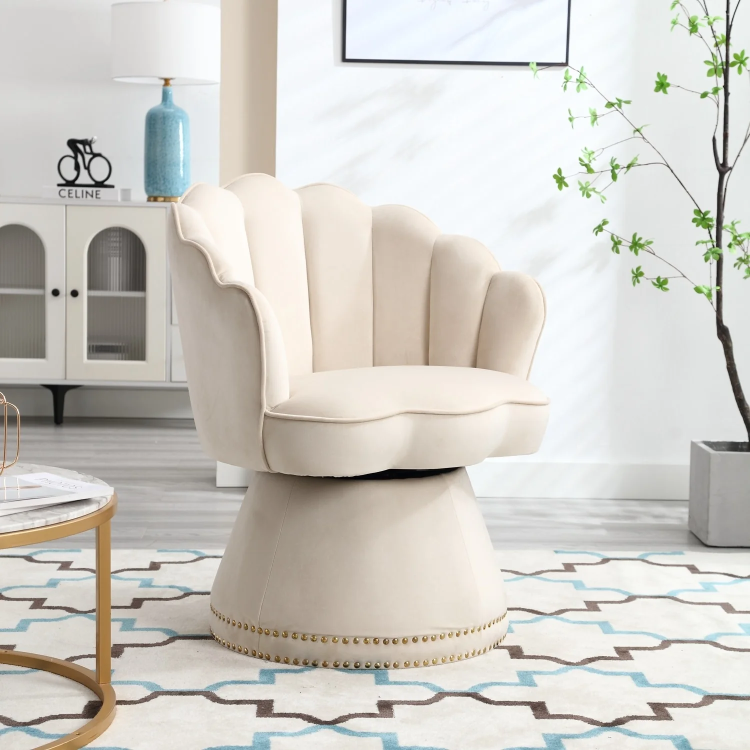360 Degree Swivel Barrel Club Chair