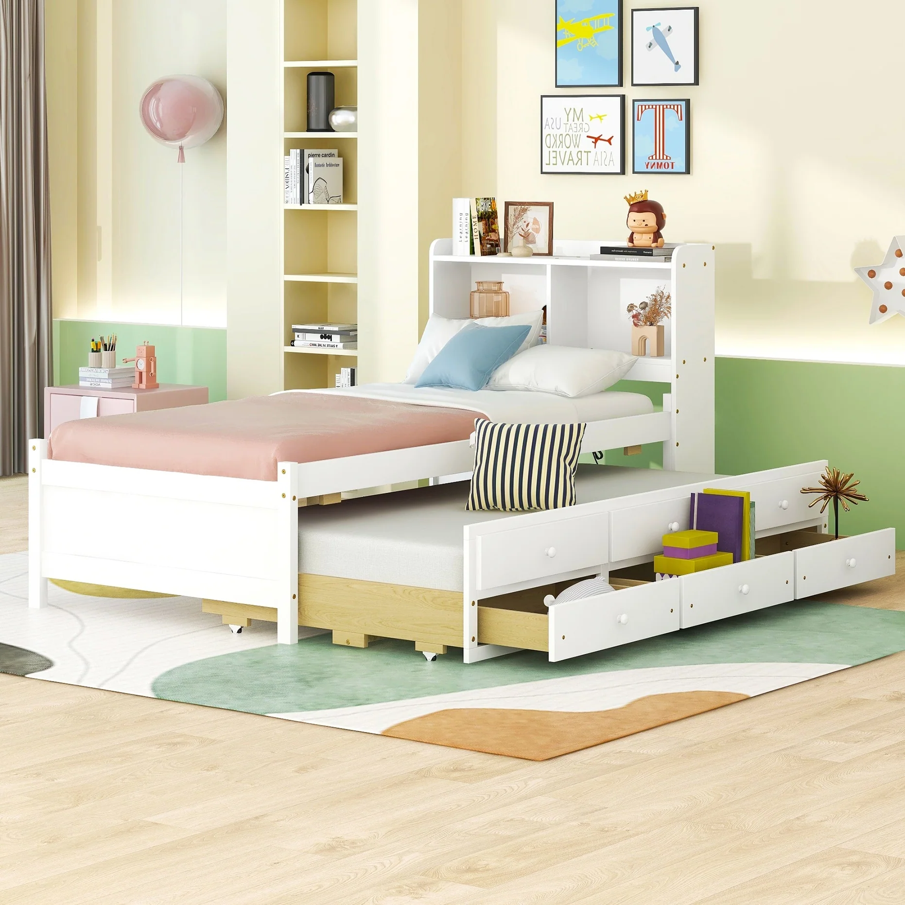 Bed with built-in USB