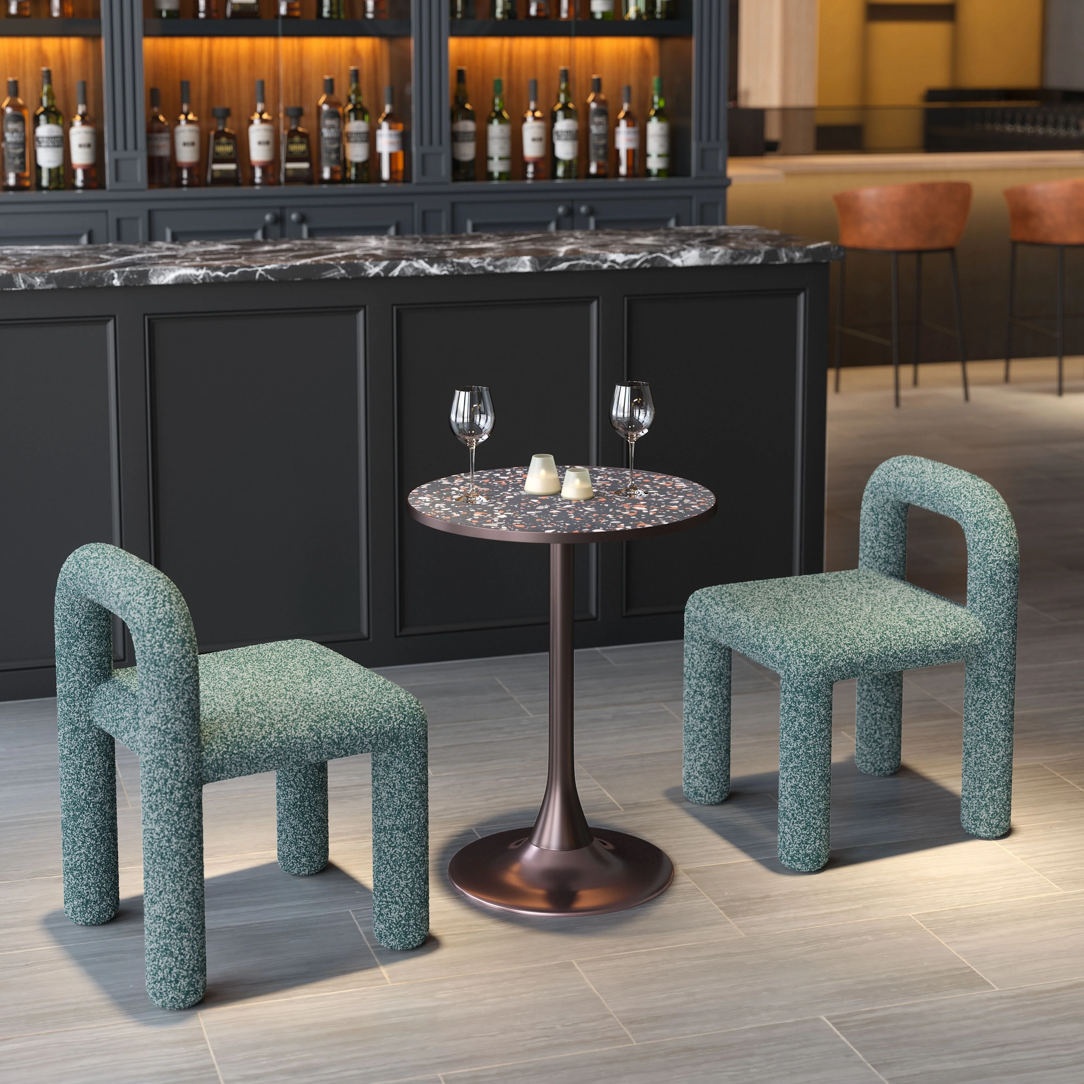 Bite Bistro Table Black & Bronze