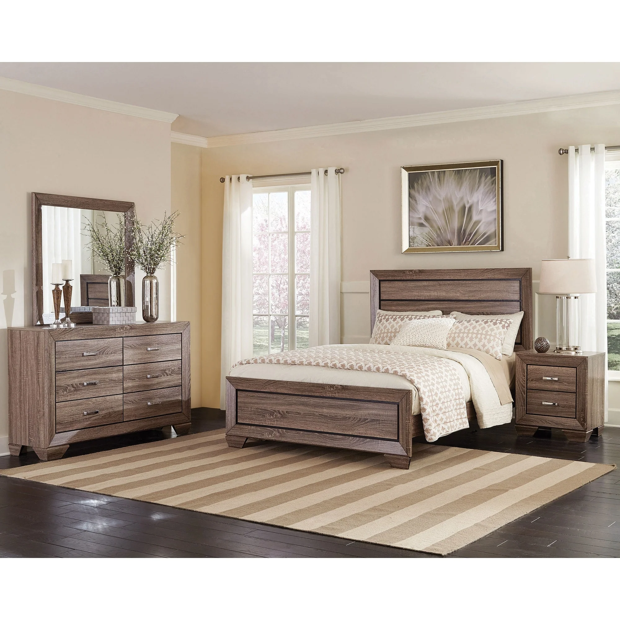 Kauffman Farmhouse 4-piece Panel Bedroom Set
