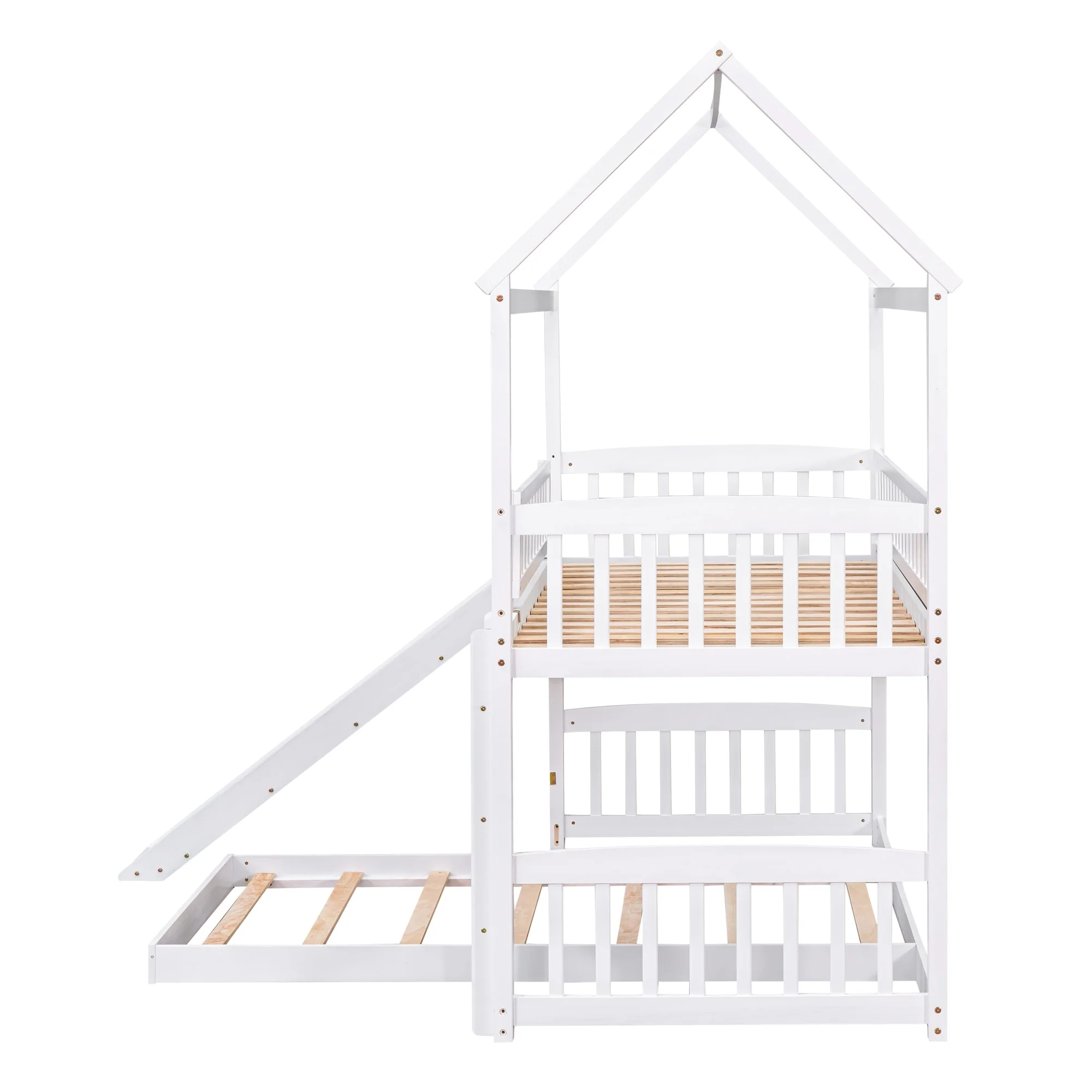 Over Bunk Bed with Slide