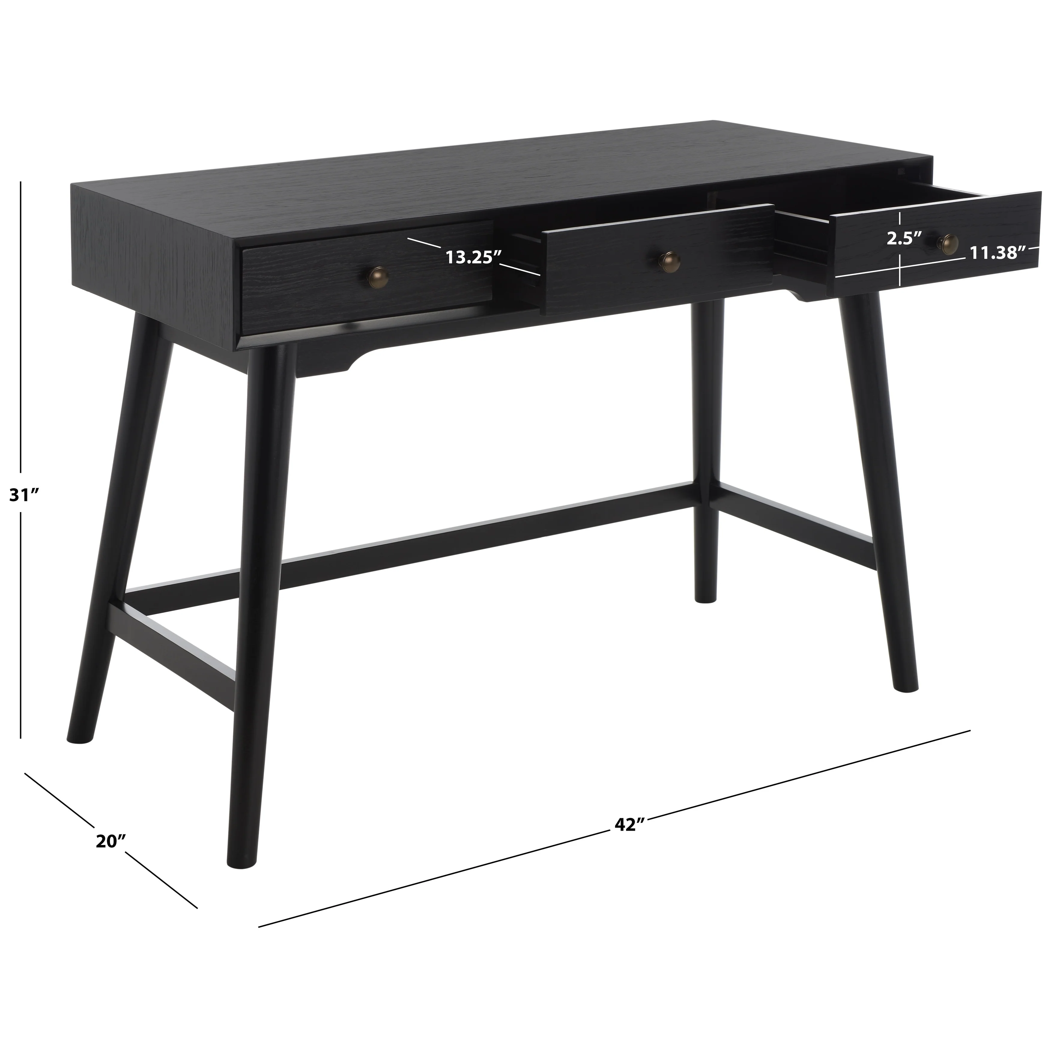 SAFAVIEH Jaunita Desk 3-Drawer Desk