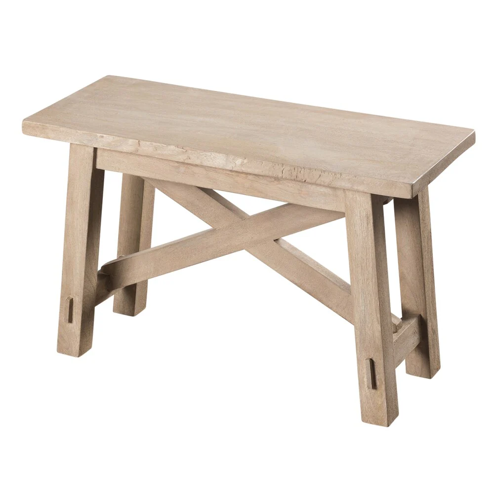 Handmade Trestle Base Bench (India)
