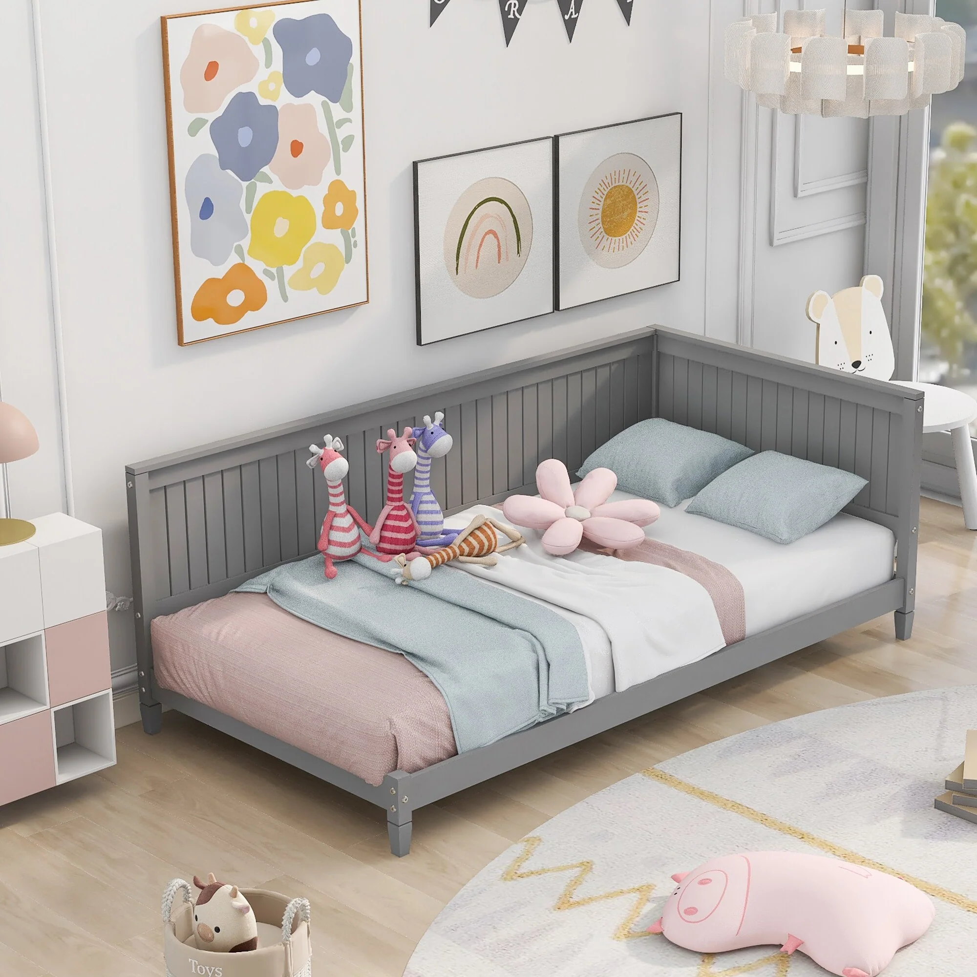 Gray Twin Size Wood Daybed