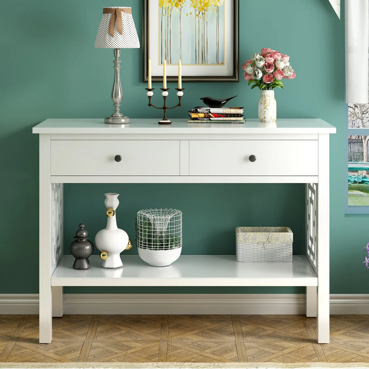 41-inch Solid Wood Console Table